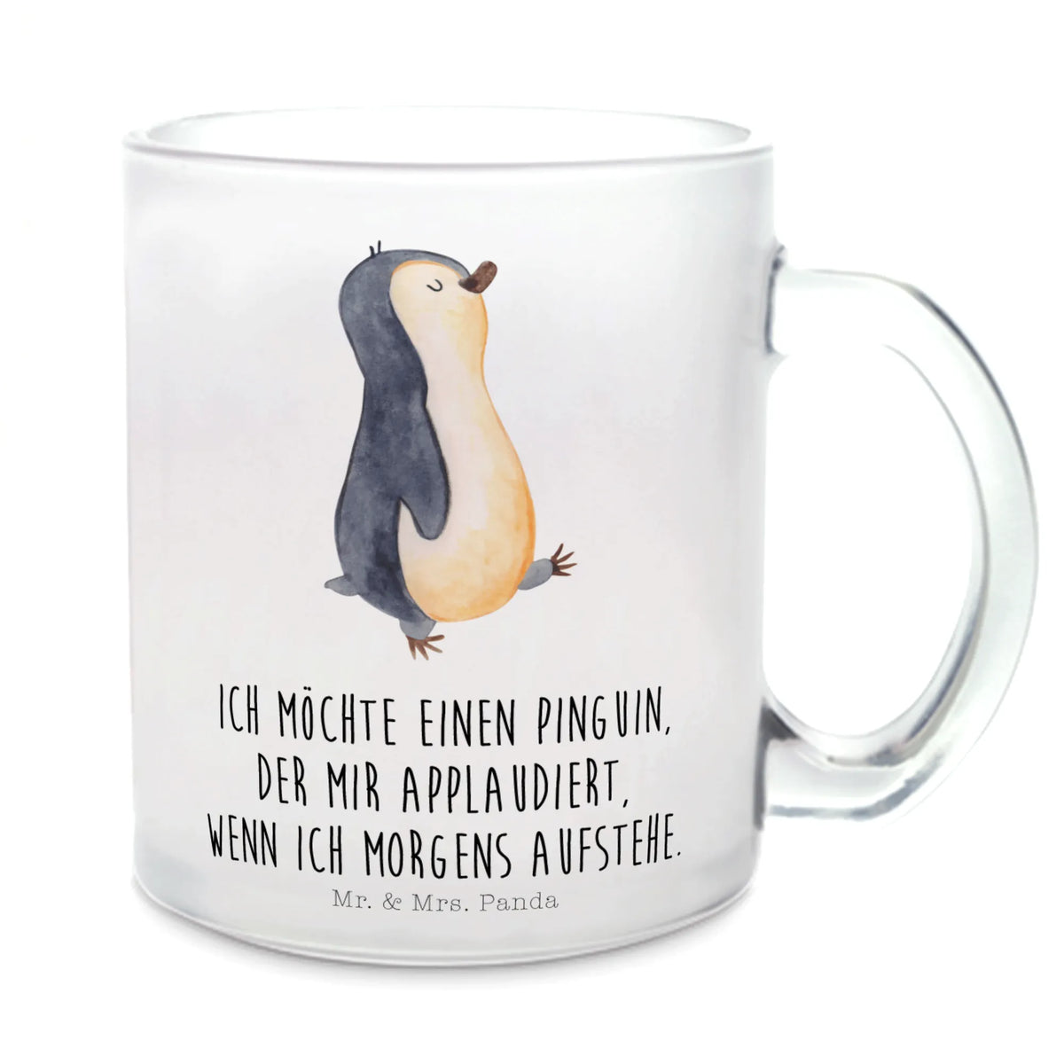 Teetasse Pinguin marschieren Häferl, Henkeltasse, Henkelbecher, Teetasse aus Glas, Pott, Glas Teebecher, getränkeglas, Tee Tasse, Haferl, Trinkglas, Teetasse Glas, getränkebecher, Motivtasse, Teetasse, Glasbecher, Kakaotasse, glastasse, Teeglas, Pinguin, Langschläfer, Pinguine, Familie, Bruder, Schwester, Frühaufsteher