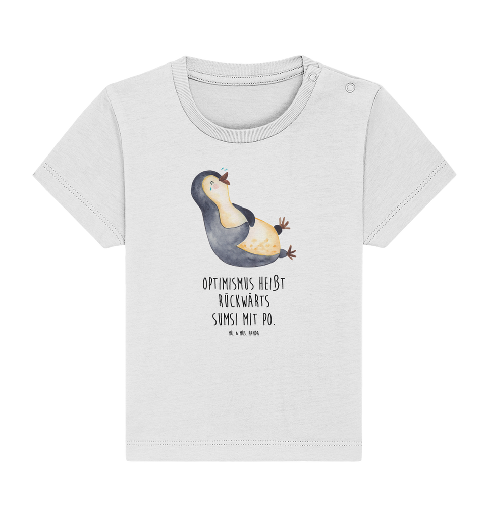 Organic Baby Shirt Pinguin lachend Baby T-Shirt, Jungen Baby T-Shirt, Mädchen Baby T-Shirt, Shirt, Pinguin, Pinguine, lustiger Spruch, Optimismus, Fröhlich, Lachen, Humor, Fröhlichkeit