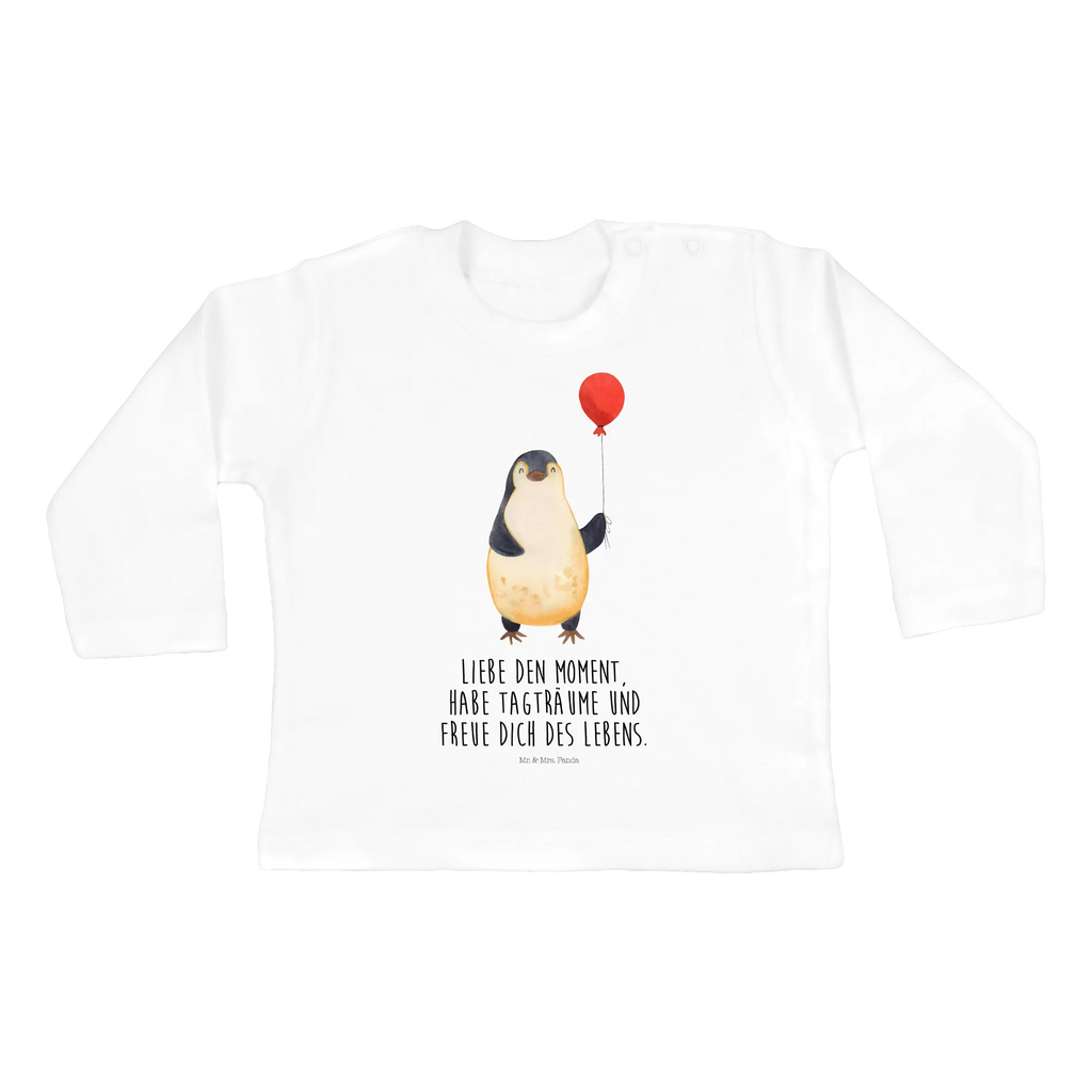 Baby Longsleeve Pinguin Luftballon Bio, Kleidung, Langarm, Baby Shower, Pinguin, Luftballon, Glück, Motivation, Neustart, Pinguine, Geschenkidee, Liebe, Tagträume, Geschenk Freundin, Beste Freundin, Lebenslust, Neues Leben