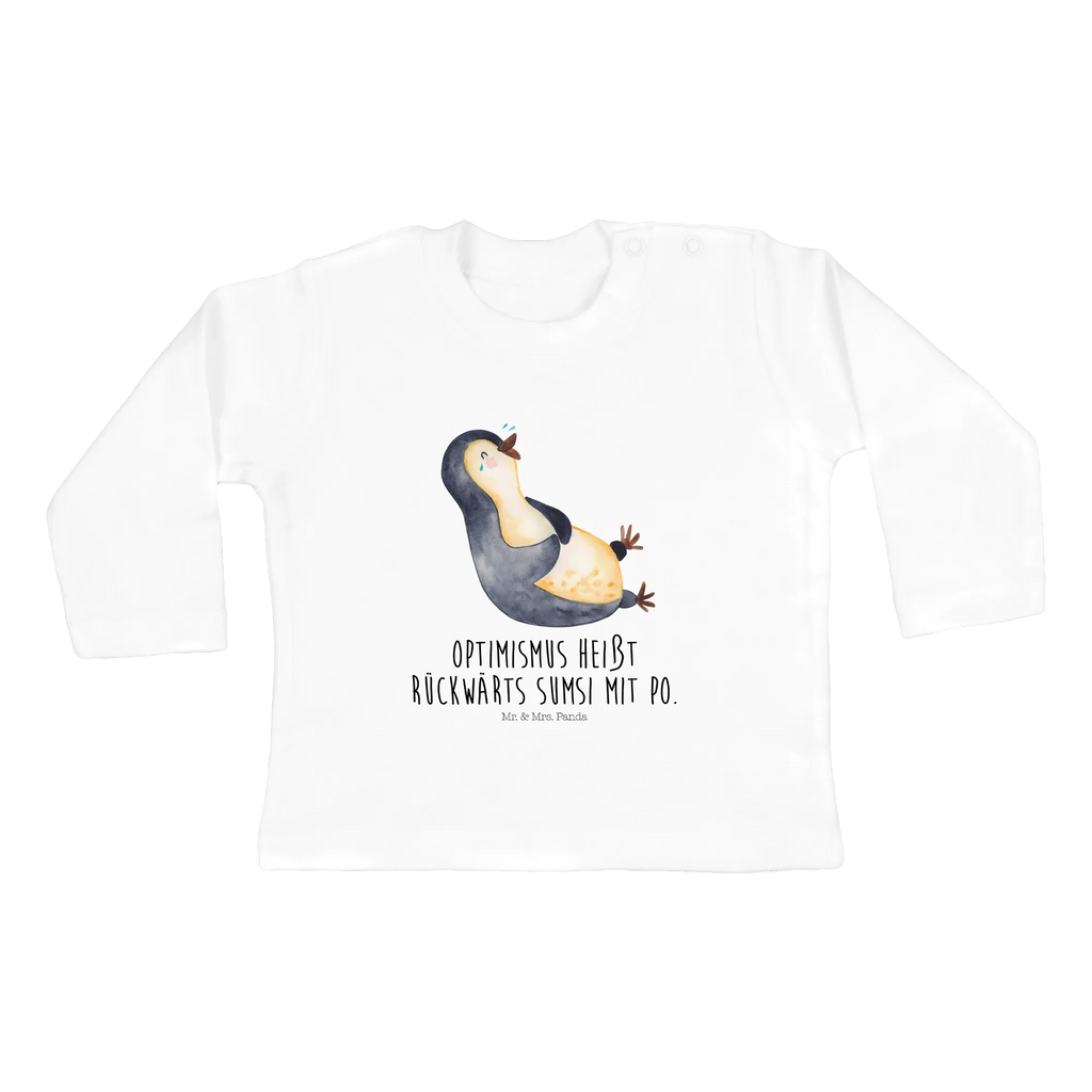 Baby Longsleeve Pinguin lachend Kleidung, Baby Shower, Bio, Langarm, Pinguin, Fröhlichkeit, Optimismus, Fröhlich, Pinguine, Humor, Lachen, Lustiger Spruch