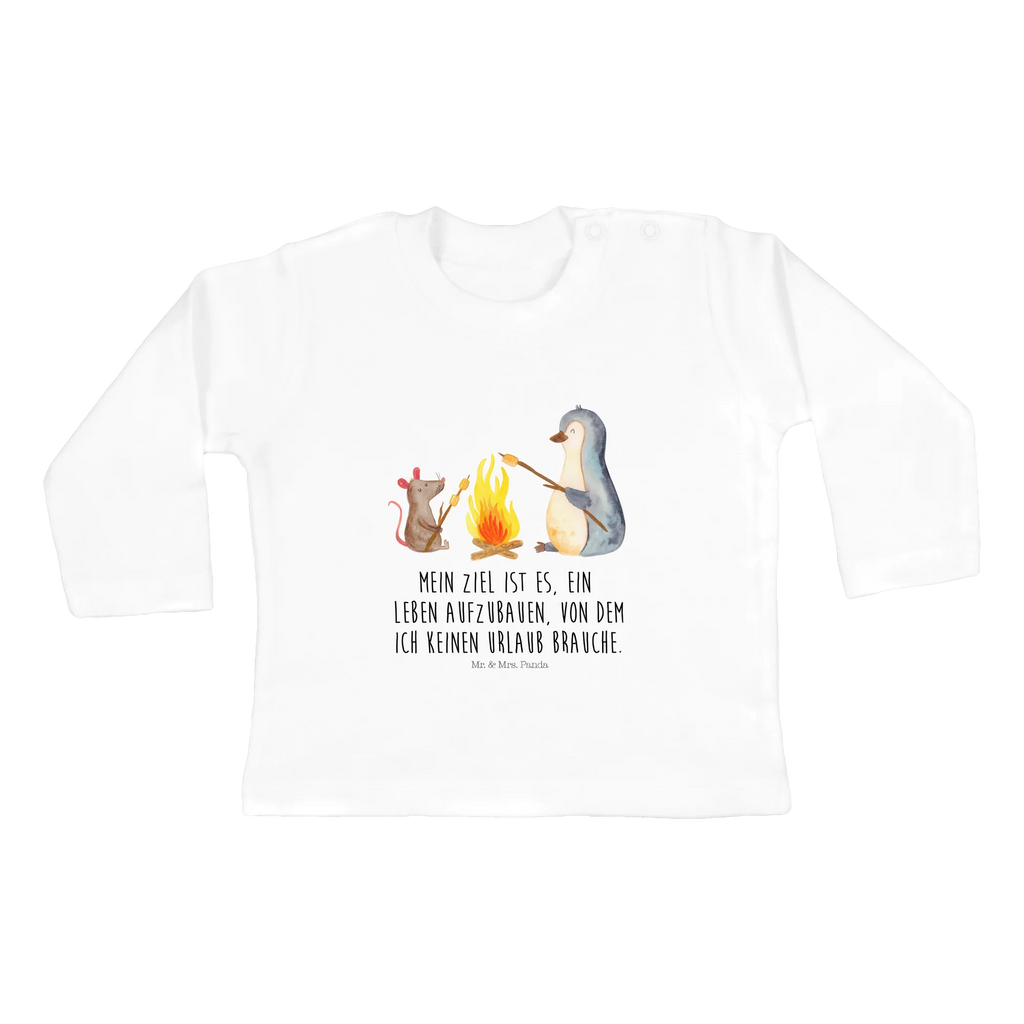 Baby long-sleeve Penguin campfire Kleidung, Langarm, Bio, Baby Shower, Pinguin, Neustart, Grillen, Büroalltag, Pinguine, Lebensmotivation, Lebensspruch, Feuer, Maus, Lagerfeuer, Marshmallows, Leben, Motivation, Job, Arbeit, Liebe, Büro