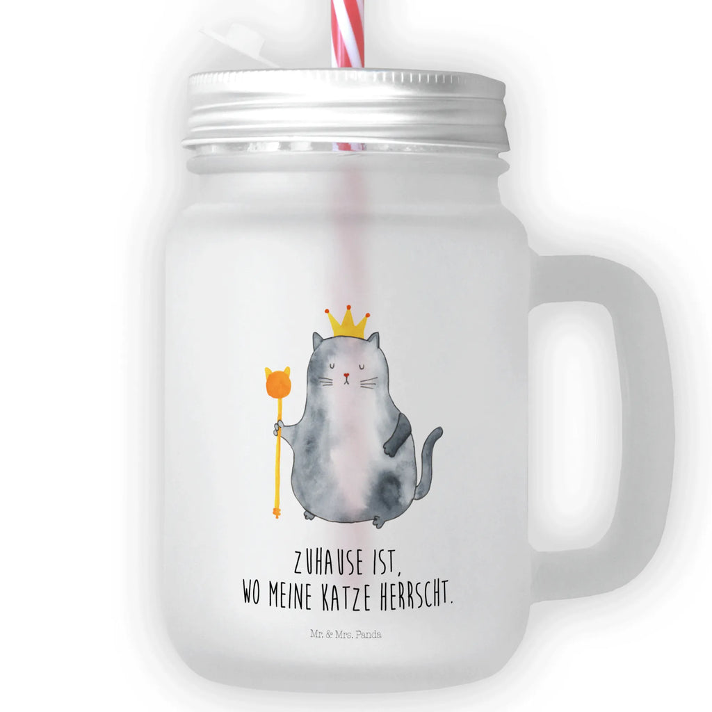 Mason jar drinking glass Cat king summer glass, glass, Mason Jar, handle glass, cocktail glass, preserving glass, drinking glass, cat, tomcat, kitty, meow, kitten, housecat, mama cat, love cats, cat image, cat fan, cat lover, cat fancier, cat decoration, gift for cat lover, cat owner, funny cats, cat sayings, cat motto, funny cat gifts, fan merchandise, cat stuff, animal lover, first own apartment, moving in, king, tenement, queen, cats, apartment, pet, pussy, family, move