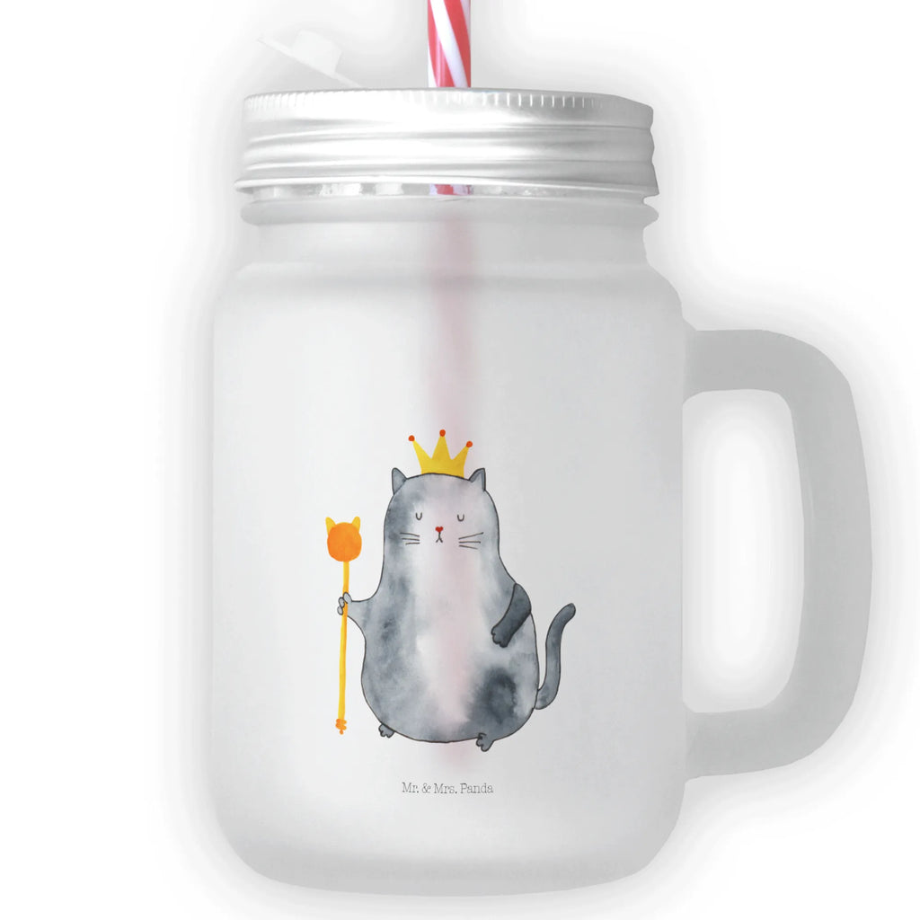 Mason jar drinking glass Cat king summer glass, glass, Mason Jar, handle glass, cocktail glass, preserving glass, drinking glass, cat, tomcat, kitty, meow, kitten, housecat, mama cat, love cats, cat image, cat fan, cat lover, cat fancier, cat decoration, gift for cat lover, cat owner, funny cats, cat sayings, cat motto, funny cat gifts, fan merchandise, cat stuff, animal lover, first own apartment, moving in, king, tenement, queen, cats, apartment, pet, pussy, family, move