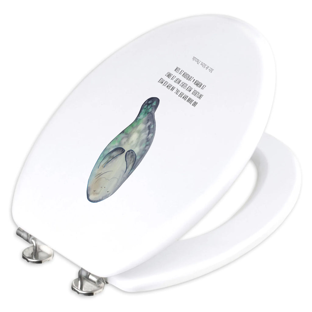 Motif toilet seat manatee happy WC-Sitz, Toilettendeckel, Klobrille, Klodeckel, Toilette, Meerestiere, Meer, Urlaub, Freundin, Neuanfang, Seekuh, Zufrieden, Neustart, Achtsamkeit, Selbstliebe, Seekühe, Respekt, Liebeskummer