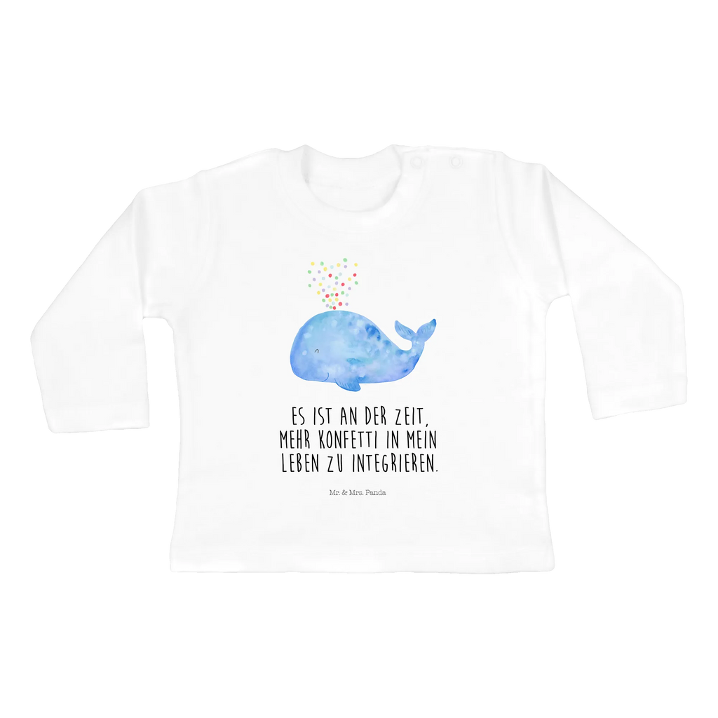 Baby Longsleeve Wal Konfetti Baby Shower, Bio, Langarm, Kleidung, Meer, Meerestiere, Urlaub, Geburtstag, Abnehmen, Motivation, Neuanfang, Neustart, Diät, Wal, Wale, Konfetti, Lebensabschnitt, Trennung