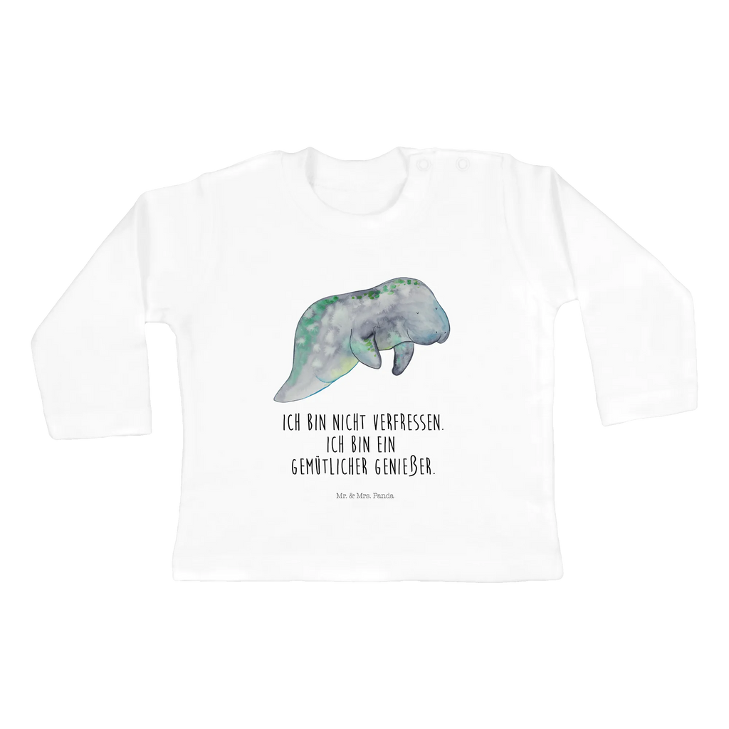 Baby Longsleeve Seekuh chillt Bio, Baby Shower, Langarm, Kleidung, Meer, Meerestiere, Urlaub, Zucker, Abnehmen, Süßigkeiten, Diät, Seekuh, Seekühe, Diätwahn, Essen