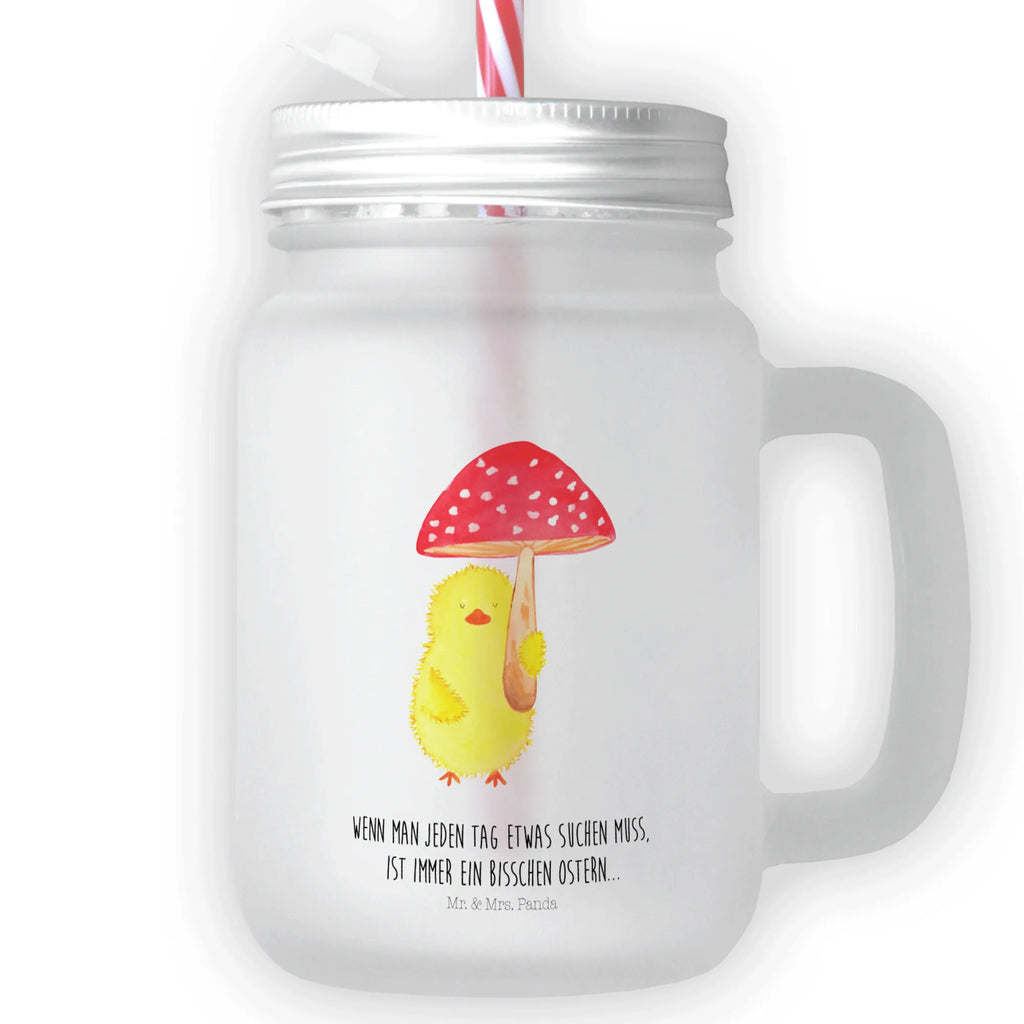 Szklanka Mason Jar pisklę muchomor czerwony Wielkanoc, zajączek wielkanocny, prezenty wielkanocne, gniazdo wielkanocne, dekoracje wielkanocne, prezenty na Wielkanoc, prezent wielkanocny, prezenty wielkanocne dla dzieci, Wielkanoc dla dzieci