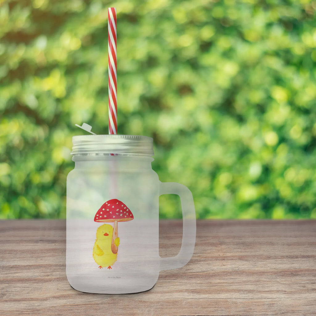 Szklanka Mason Jar pisklę muchomor czerwony Wielkanoc, zajączek wielkanocny, prezenty wielkanocne, gniazdo wielkanocne, dekoracje wielkanocne, prezenty na Wielkanoc, prezent wielkanocny, prezenty wielkanocne dla dzieci, Wielkanoc dla dzieci