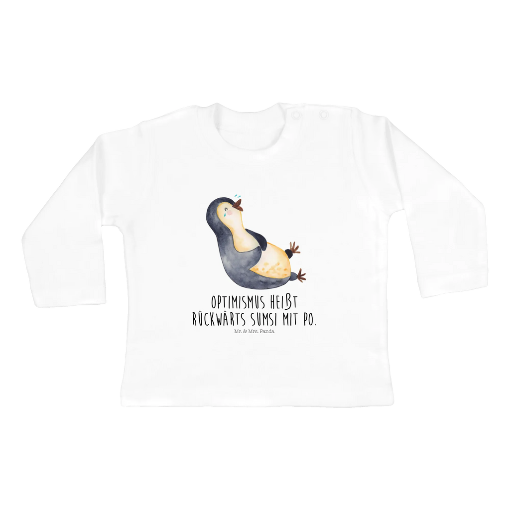 Baby Longsleeve Pinguin lachend Kleidung, Baby Shower, Bio, Langarm, Pinguin, Fröhlichkeit, Optimismus, Fröhlich, Pinguine, Humor, Lachen, Lustiger Spruch