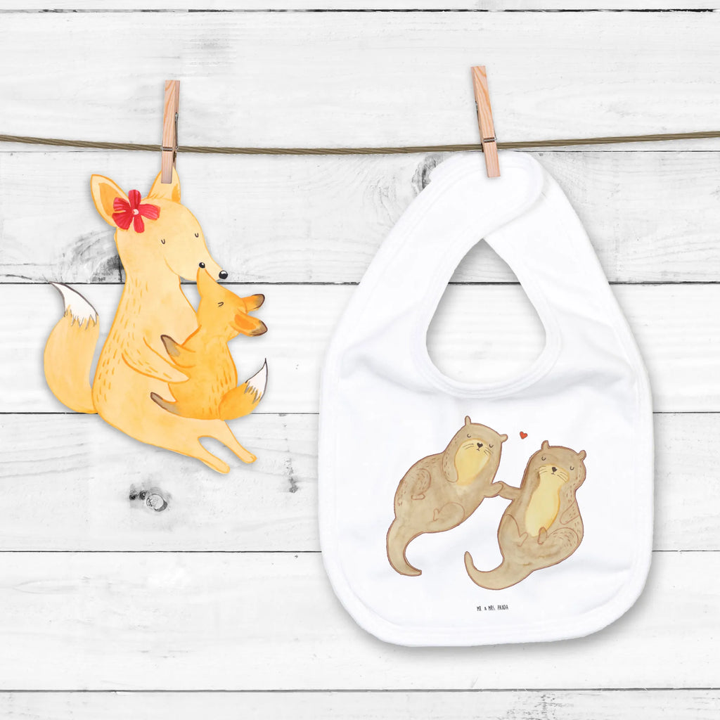 Bib otter holding hands baby party, spit cloth, drool bib, toddler, baby bib, baby shower, otter, marten, sea otter, European otter, water mammal, aquatic animal, baby otter, predator, water, otter gifts, animal lover, gift ideas for animal lovers, animal, mammal, water animal, gifts for people in love, Otter Sea Otter Lake Otter