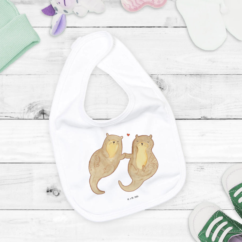 Bib otter holding hands baby party, spit cloth, drool bib, toddler, baby bib, baby shower, otter, marten, sea otter, European otter, water mammal, aquatic animal, baby otter, predator, water, otter gifts, animal lover, gift ideas for animal lovers, animal, mammal, water animal, gifts for people in love, Otter Sea Otter Lake Otter