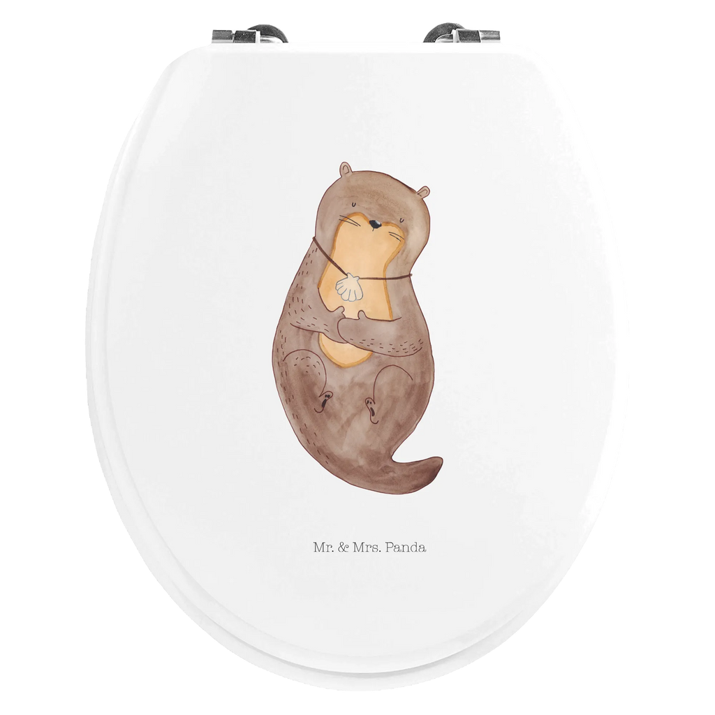 Motif toilet seat otter shell Toilettendeckel, Toilette, Klodeckel, WC-Sitz, Klobrille, Otter, Fischotter, Seeotter, Büro, Otterliebe, Motivation, träumen, grübeln, Tagträumen