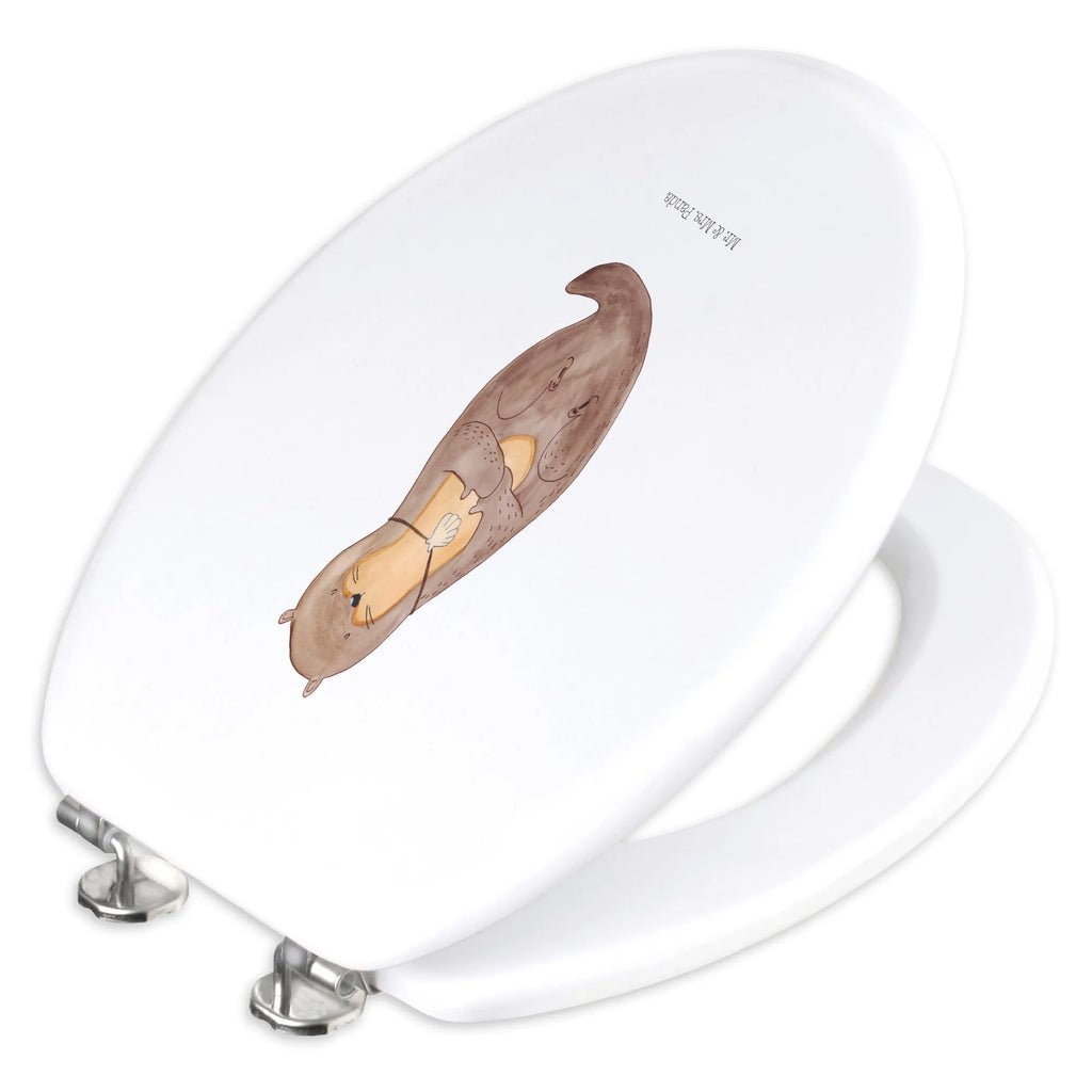 Motif toilet seat otter shell Toilettendeckel, Toilette, Klodeckel, WC-Sitz, Klobrille, Otter, Fischotter, Seeotter, Büro, Otterliebe, Motivation, träumen, grübeln, Tagträumen