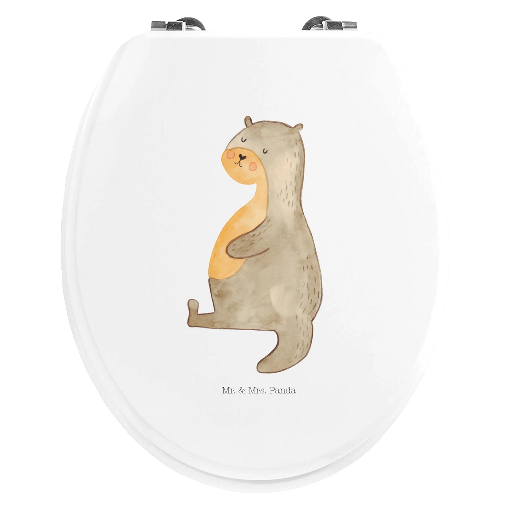 Motiv WC Sitz Otter Bauch Klodeckel, WC-Sitz, Klobrille, Toilettendeckel, Toilette, Otter, Fischotter, Seeotter, Otter Seeotter See Otter