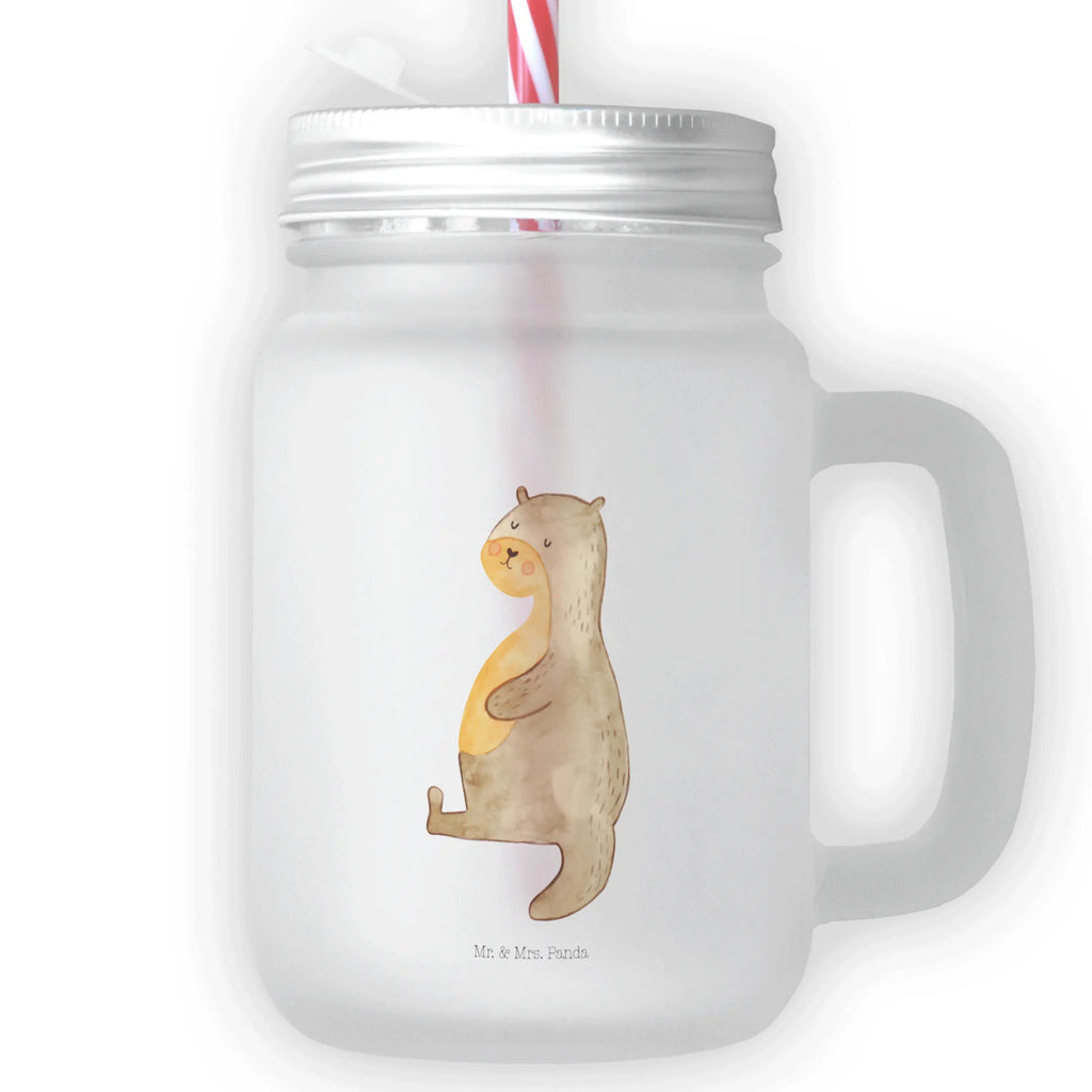 Mason jar drinking glass otter Belly glass, handle glass, summer glass, cocktail glass, Mason Jar, preserving glass, drinking glass, otter, marten, sea otter, European otter, water mammal, aquatic animal, baby otter, predator, water, otter gifts, animal lover, gift ideas for animal lovers, animal, mammal, water animal, gifts for people in love, Otter Sea Otter Lake Otter