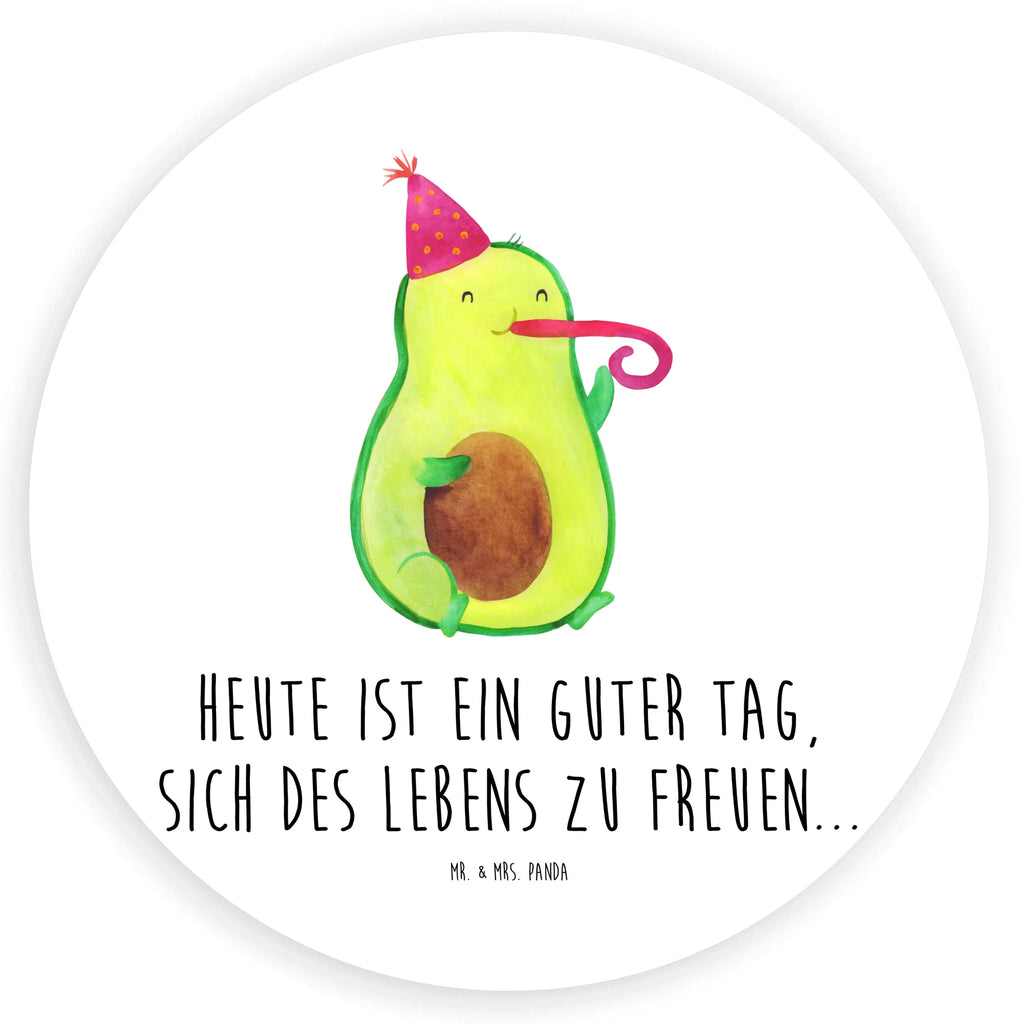 Round sticker avocado Celebration Etikett, Sticker, Aufkleber, Veggie, Gesund, Vegan, Avocado, Party, Feierlichkeit, Feier, Geburtstag, Tröte, Fete, Gute Laune