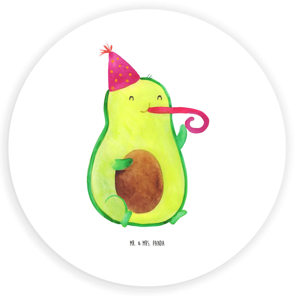 Round sticker avocado Celebration Etikett, Sticker, Aufkleber, Veggie, Gesund, Vegan, Avocado, Party, Feierlichkeit, Feier, Geburtstag, Tröte, Fete, Gute Laune