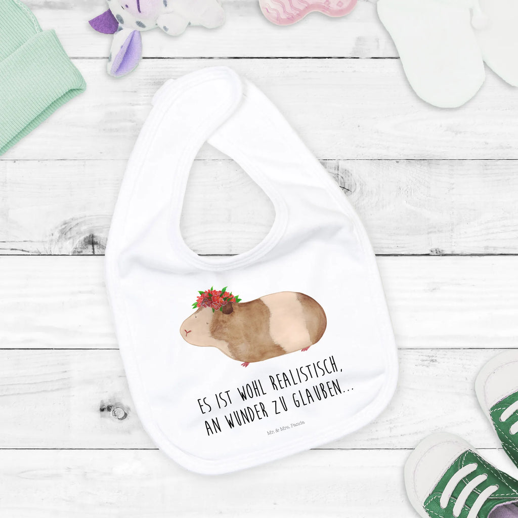 Bib Guinea pig wisdom baby shower, baby party, toddler, baby bib, spit cloth, drool bib, small animals, cute, funny, cute animal motives, hand drawn, small world, funny sayings, good mood, happy, gifts, gift ideas, special gifts, animal lover, card, wonderland, wisdom, meerie, wonder, reality, saying, motivation, guinea pig, Meeries, flower child