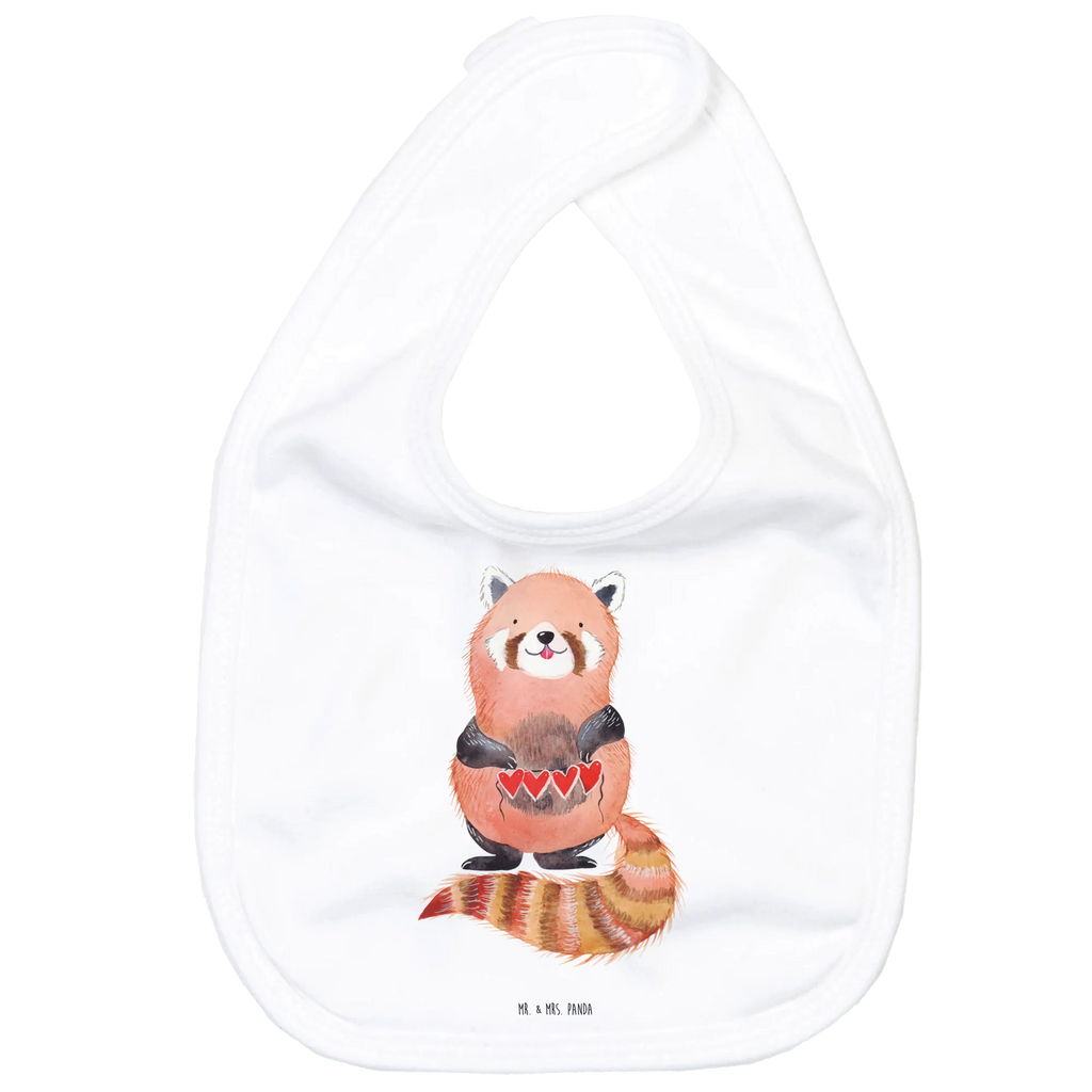 Bib red panda baby bib, drool bib, baby party, baby shower, toddler, spit cloth, small animals, cute, funny, cute animal motives, hand drawn, small world, funny sayings, good mood, happy, gifts, gift ideas, special gifts, animal lover, card, Panda, red, favourite person, darling, heart, love