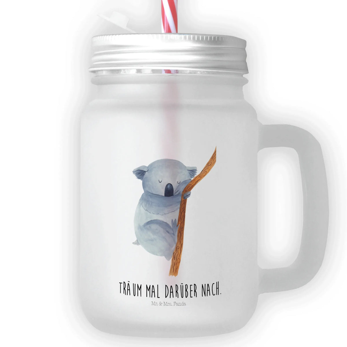 Szklanka Mason Jar Koala Motywy zwierzęce, dobra energia, zabawne powiedzonka, zwierzęta