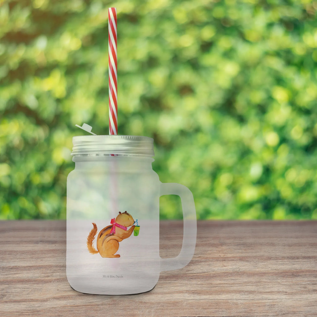 Mason jar drinking glass Squirrel smoothies handle glass, glass, drinking glass, Mason Jar, summer glass, cocktail glass, preserving glass, small animals, cute, funny, cute animal motives, hand drawn, small world, funny sayings, good mood, happy, gifts, gift ideas, special gifts, animal lover, card, weight loss, diet, Green smoothies, chipmunks, squirrels