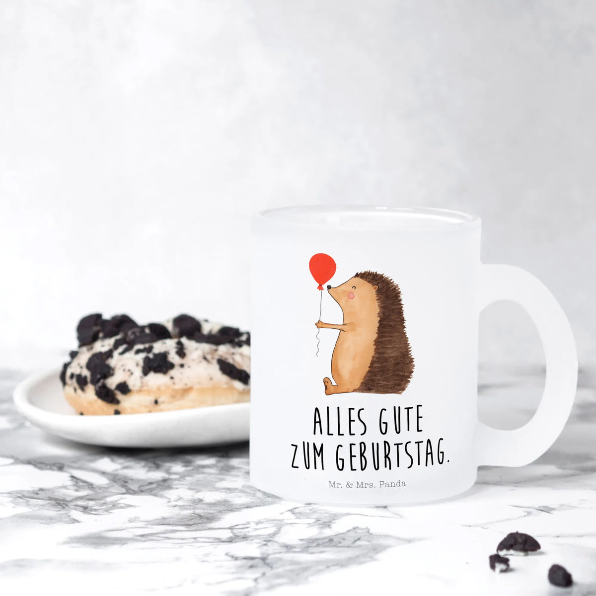 Teetasse Igel Luftballon glastasse, getränkebecher, Häferl, getränkeglas, Teeglas, Glasbecher, Teetasse, Tee Tasse, Kakaotasse, Henkeltasse, Teetasse Glas, Pott, Teetasse aus Glas, Motivtasse, Glas Teebecher, Haferl, Henkelbecher, Trinkglas, Lustige Sprüche, Tiere, Tiermotive, Gute Laune, Igel, Ballon, Herzlichen Glückwunsch, Geburtstagskind, Glückwunsch, Happy Birthday, Geburtstag