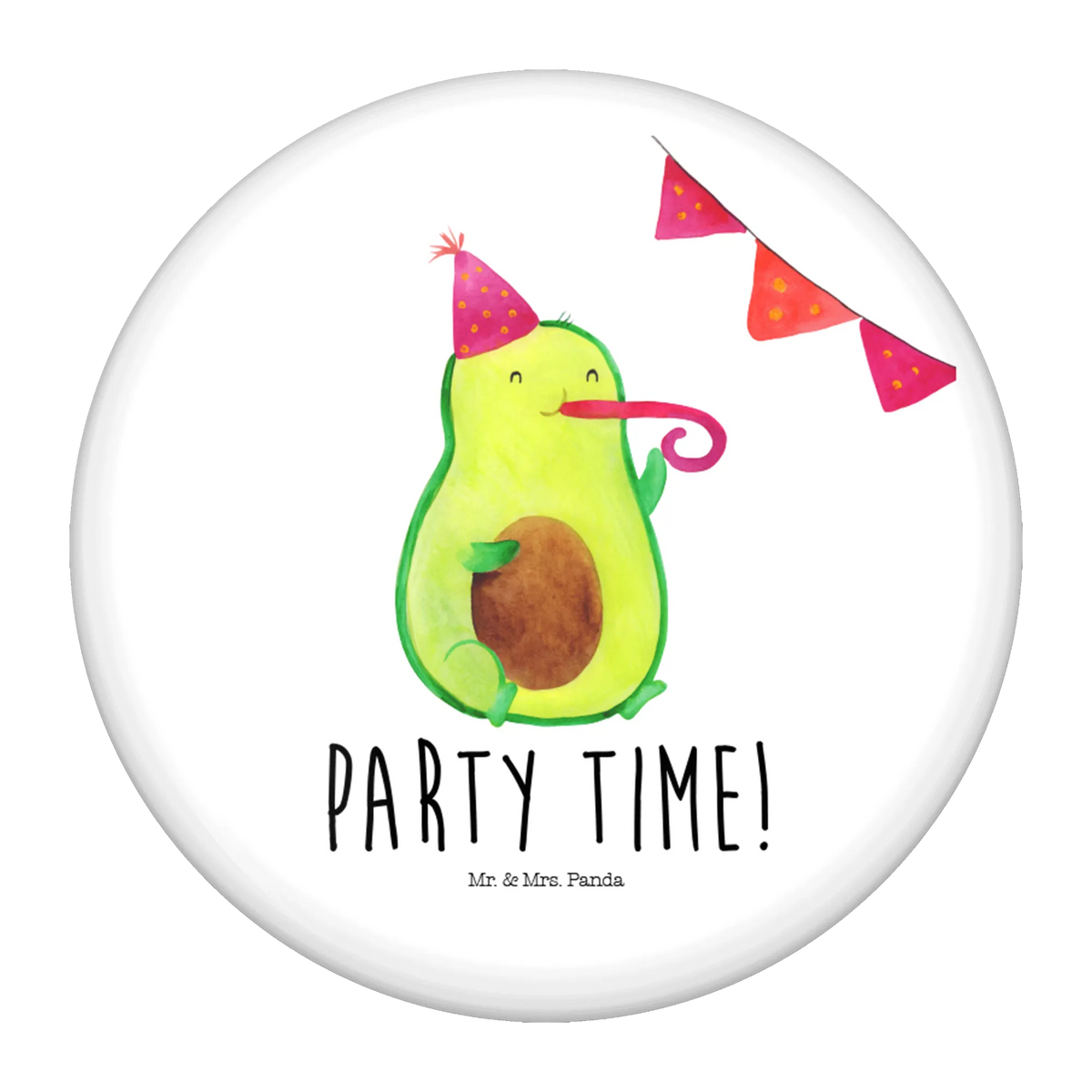 Button Avocado Party Zeit