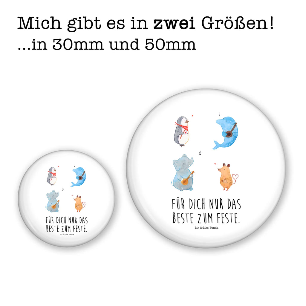 Button Big tape Button, Pin, 50mm Button, Lapel Pin, small animals, cute, funny, cute animal motives, hand drawn, small world, funny sayings, good mood, happy, gifts, gift ideas, special gifts, animal lover, card, dolphin, mouse, band, guitar, dog, elephant, music, musicians, penguin, triangle