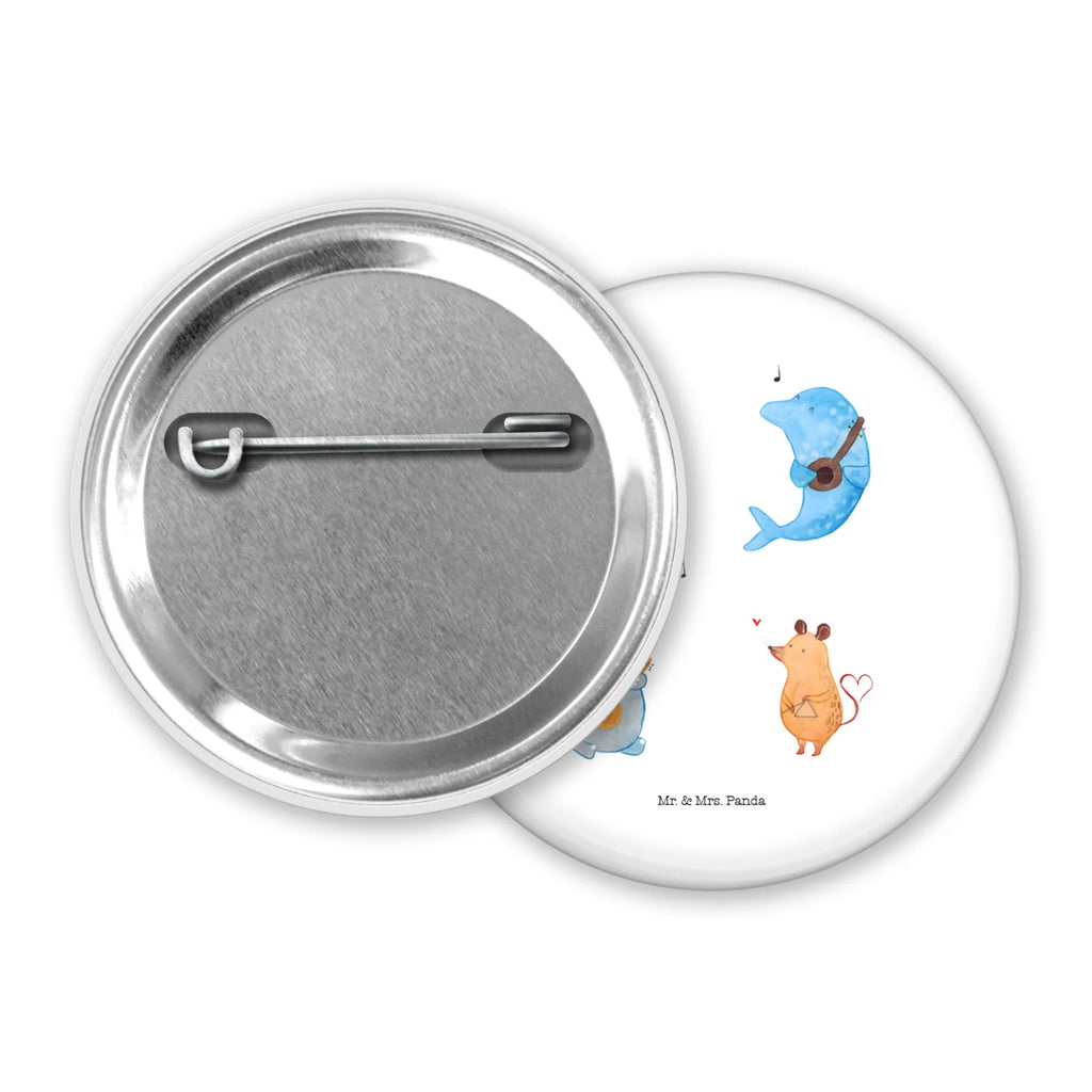 Button Big tape Button, Pin, 50mm Button, Lapel Pin, small animals, cute, funny, cute animal motives, hand drawn, small world, funny sayings, good mood, happy, gifts, gift ideas, special gifts, animal lover, card, dolphin, mouse, band, guitar, dog, elephant, music, musicians, penguin, triangle