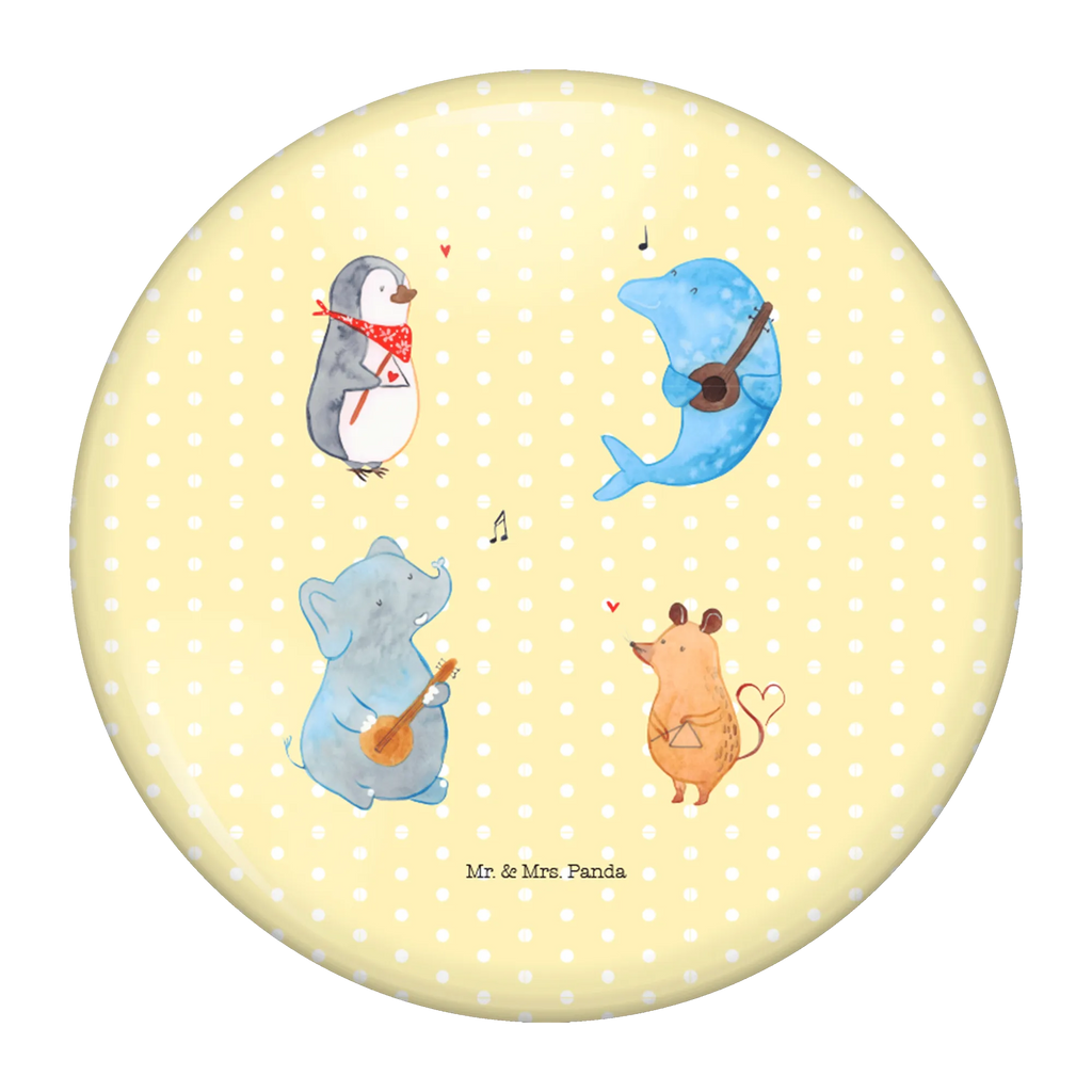 Button Big tape Button, Pin, 50mm Button, Lapel Pin, small animals, cute, funny, cute animal motives, hand drawn, small world, funny sayings, good mood, happy, gifts, gift ideas, special gifts, animal lover, card, dolphin, mouse, band, guitar, dog, elephant, music, musicians, penguin, triangle