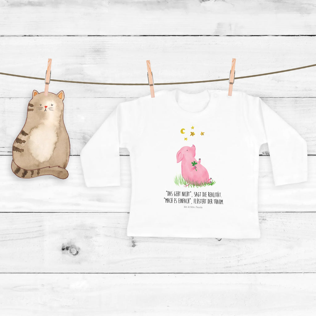 Baby Longsleeve Glücksschwein Kleidung, Mädchen, Baby, Langarm, Bio, Jungen, Tiermotive, Gute Laune, lustige Sprüche, Tiere, Glücksschwein. Glück, Sernchen, Glücksbringer, Sterne, Schweinchen, Ziele, Träume, Motivation, Schwein
