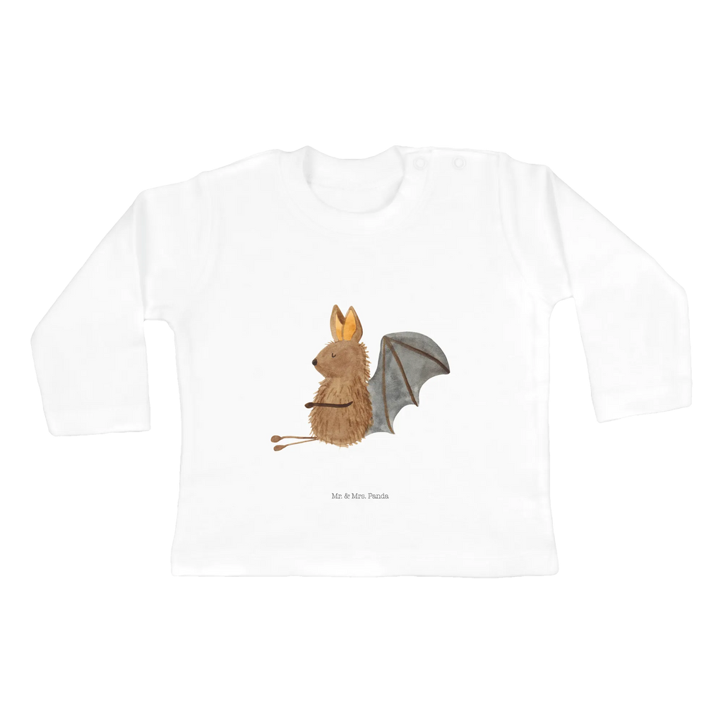 Baby Longsleeve Fledermaus sitzend Baby, Jungen, Bio, Mädchen, Kleidung, Langarm, Tiermotive, Gute Laune, lustige Sprüche, Tiere, Fledermäuse, Fledermaus, entspannen, Motivation