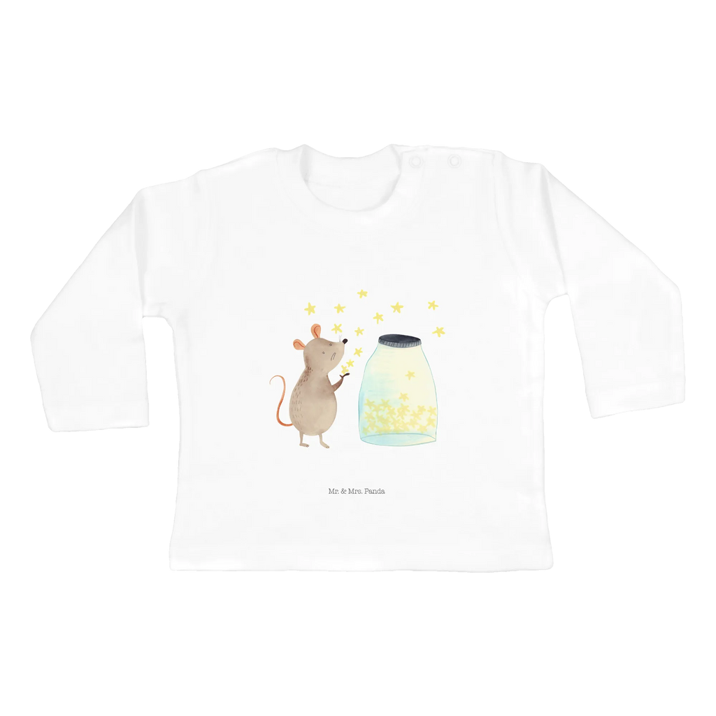 Baby Longsleeve Maus Sterne Jungen, Mädchen, Kleidung, Langarm, Baby, Bio, Tiermotive, Gute Laune, lustige Sprüche, Tiere, Sterne, Wunsch, Taufe, Kindergeburtstag, Maus, Hoffnung, Geburt, Schwangerschaft, Kind, erstes Kind, Träume, Taufgeschenk, Geburtstag