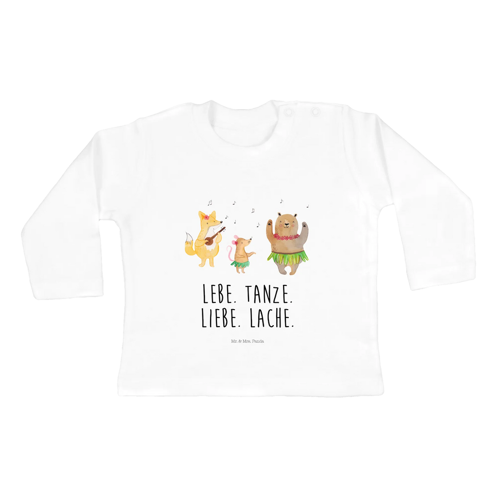 Baby Longsleeve Waldtiere Aloha Langarm, Bio, Baby Shower, Kleidung, Tiere, Gute Laune, Tiermotive, Lustige Sprüche, Bär, Waldtiere, Aloha, Igel, Wald, Hase, Tanzen, Leben, Lachen, Musik
