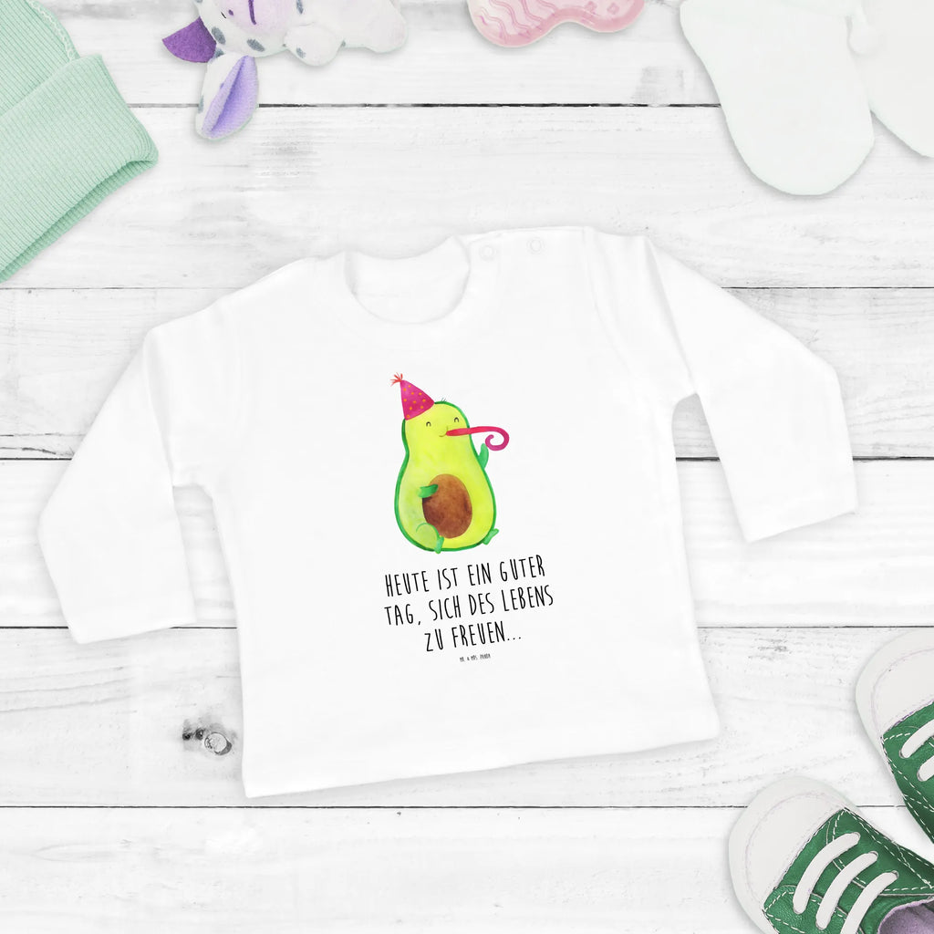 Baby Longsleeve Avocado Partyhupe Jungen, Langarm, Baby, Mädchen, Bio, Kleidung, Avocado, Veggie, Vegan, Gesund, Feier, Gute Laune, Fete, Feierlichkeit, Geburtstag, Party, Tröte