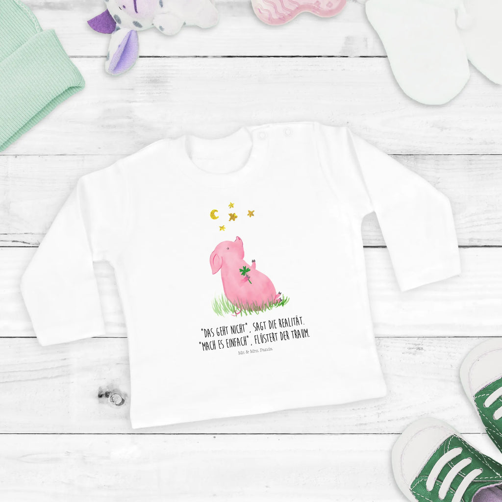 Baby Longsleeve Glücksschwein Kleidung, Mädchen, Baby, Langarm, Bio, Jungen, Tiermotive, Gute Laune, lustige Sprüche, Tiere, Glücksschwein. Glück, Sernchen, Glücksbringer, Sterne, Schweinchen, Ziele, Träume, Motivation, Schwein