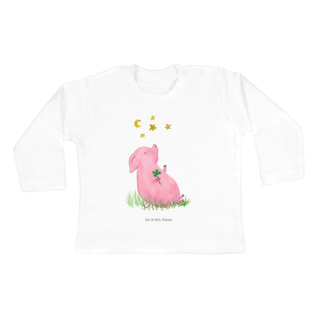 Baby Longsleeve Glücksschwein Kleidung, Mädchen, Baby, Langarm, Bio, Jungen, Tiermotive, Gute Laune, lustige Sprüche, Tiere, Glücksschwein. Glück, Sernchen, Glücksbringer, Sterne, Schweinchen, Ziele, Träume, Motivation, Schwein