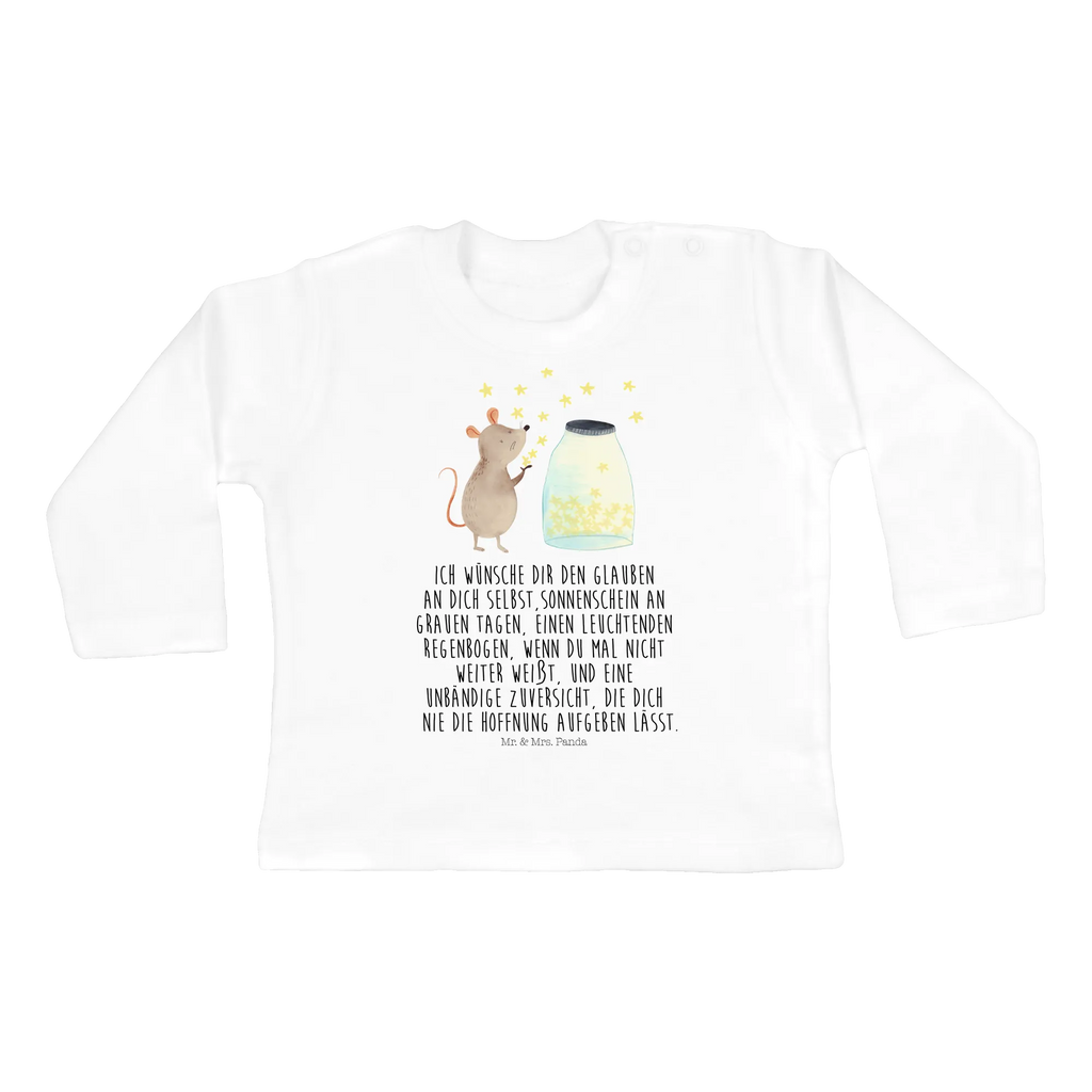 Baby Longsleeve Maus Sterne Jungen, Mädchen, Kleidung, Langarm, Baby, Bio, Tiermotive, Gute Laune, lustige Sprüche, Tiere, Sterne, Wunsch, Taufe, Kindergeburtstag, Maus, Hoffnung, Geburt, Schwangerschaft, Kind, erstes Kind, Träume, Taufgeschenk, Geburtstag