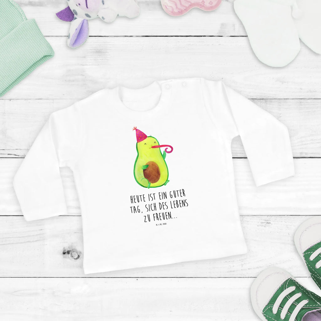 Baby Longsleeve Avocado Partyhupe Jungen, Langarm, Baby, Mädchen, Bio, Kleidung, Avocado, Veggie, Vegan, Gesund, Feier, Gute Laune, Fete, Feierlichkeit, Geburtstag, Party, Tröte