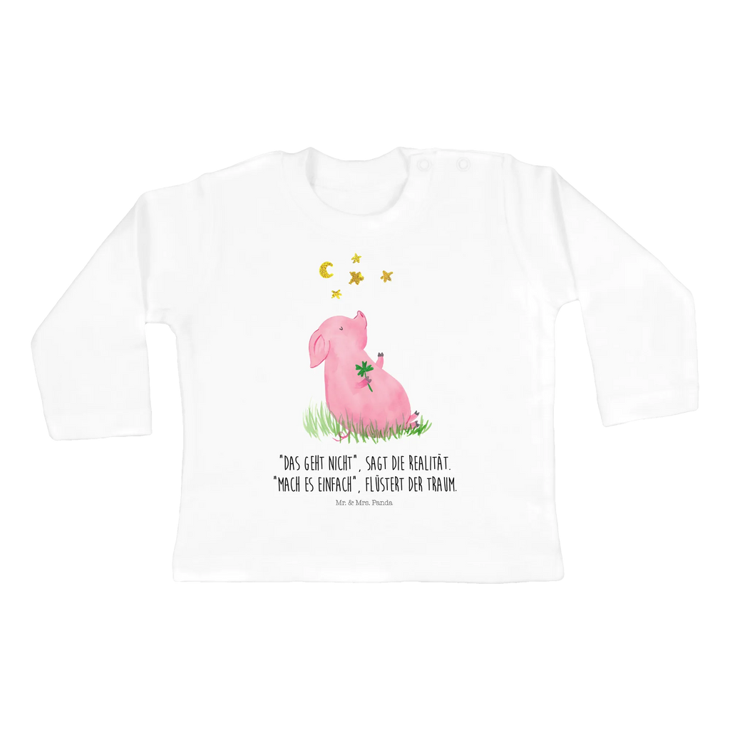 Baby Longsleeve Glücksschwein Kleidung, Mädchen, Baby, Langarm, Bio, Jungen, Tiermotive, Gute Laune, lustige Sprüche, Tiere, Glücksschwein. Glück, Sernchen, Glücksbringer, Sterne, Schweinchen, Ziele, Träume, Motivation, Schwein