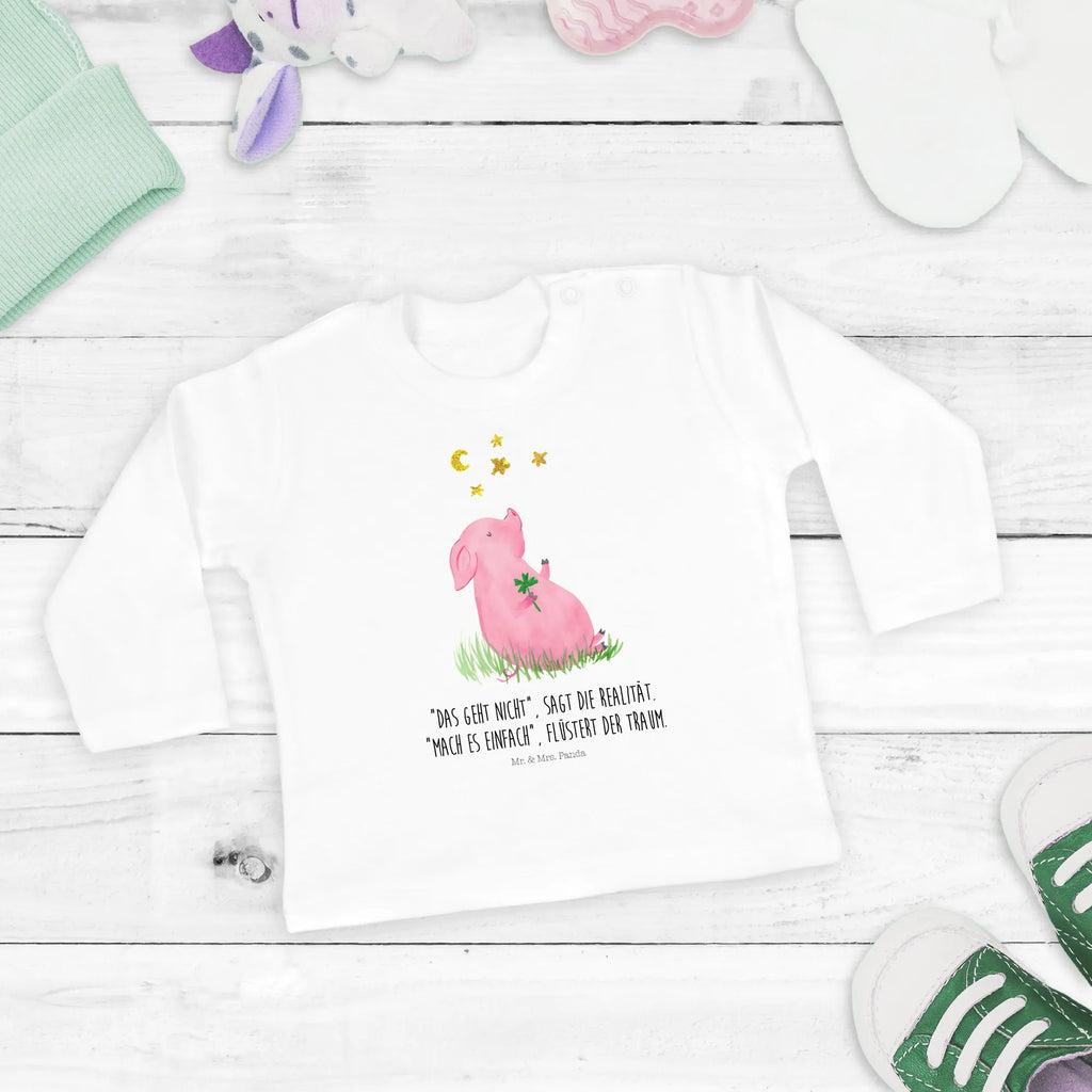 Baby Longsleeve Glücksschwein Kleidung, Mädchen, Baby, Langarm, Bio, Jungen, Tiermotive, Gute Laune, lustige Sprüche, Tiere, Glücksschwein. Glück, Sernchen, Glücksbringer, Sterne, Schweinchen, Ziele, Träume, Motivation, Schwein