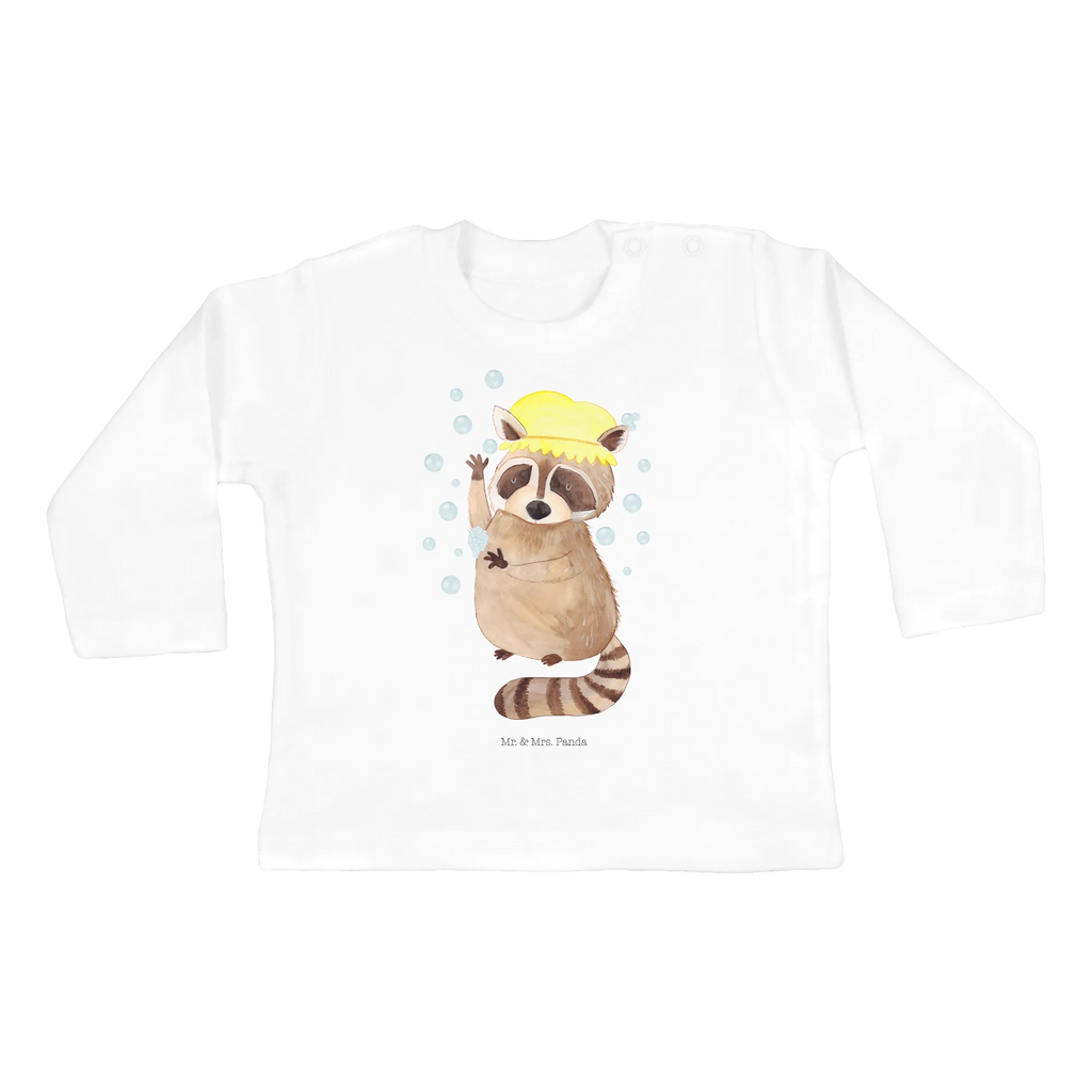 Baby Longsleeve Waschbär Baby Shower, Langarm, Kleidung, Bio, Tiere, Gute Laune, Tiermotive, Lustige Sprüche, Plan, Seifenblasen, Tagträumen, Waschen, Fröhlich, Waschbär