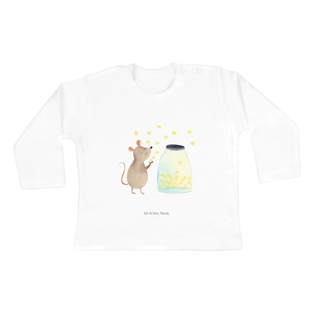 Baby Longsleeve Maus Sterne Jungen, Mädchen, Kleidung, Langarm, Baby, Bio, Tiermotive, Gute Laune, lustige Sprüche, Tiere, Sterne, Wunsch, Taufe, Kindergeburtstag, Maus, Hoffnung, Geburt, Schwangerschaft, Kind, erstes Kind, Träume, Taufgeschenk, Geburtstag