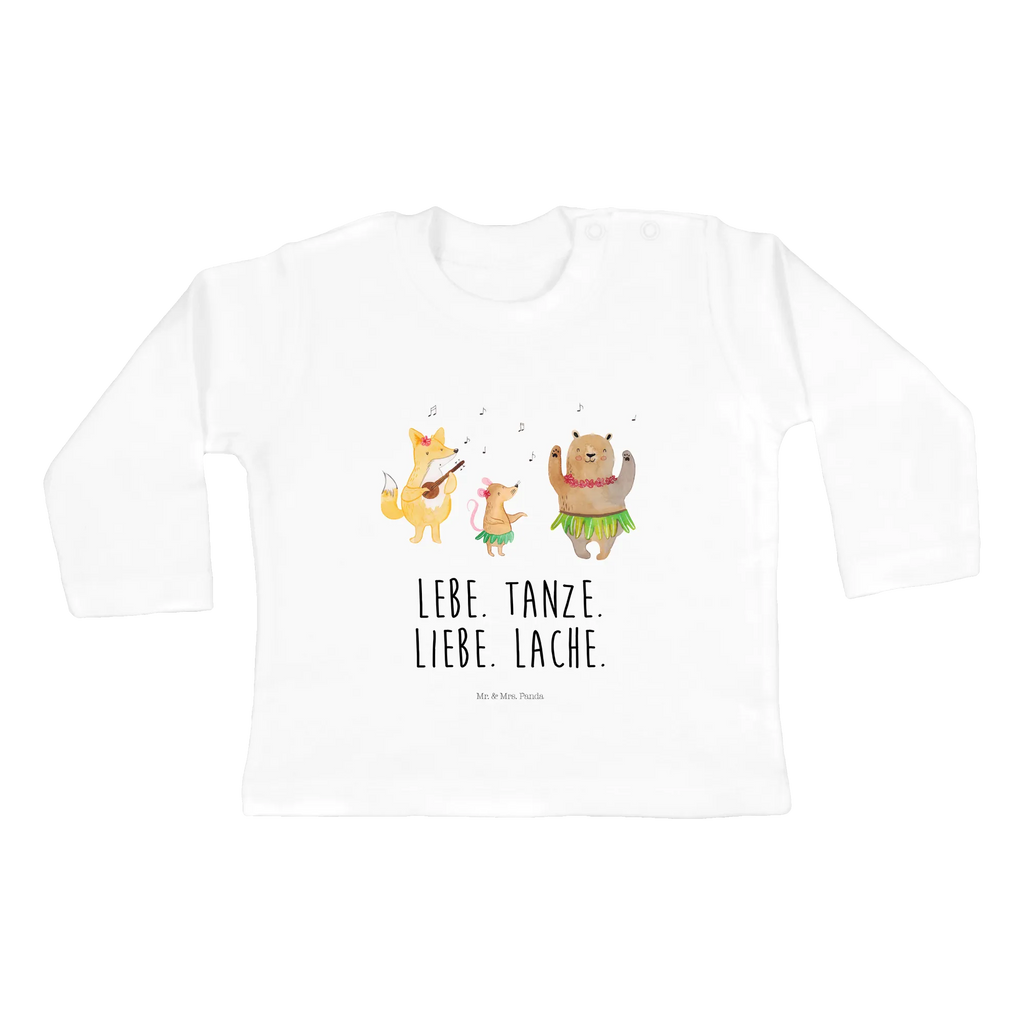 Baby Longsleeve Waldtiere Aloha Langarm, Bio, Baby Shower, Kleidung, Tiere, Gute Laune, Tiermotive, Lustige Sprüche, Bär, Waldtiere, Aloha, Igel, Wald, Hase, Tanzen, Leben, Lachen, Musik