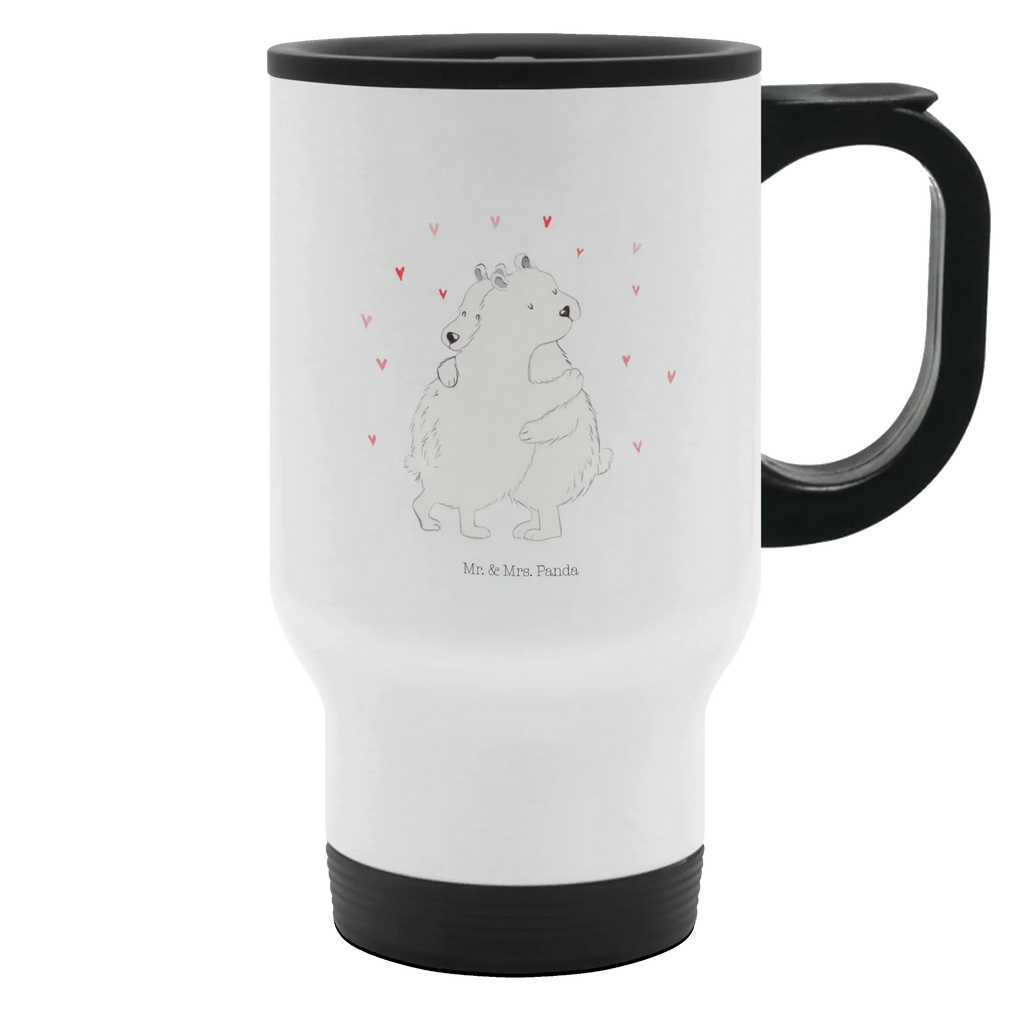 Insulated mug Icebear Embrace travel mug, travel coffee mug, To Go mug, Insulated mug, Thermo mug, Coffee mug, Thermo cup, small animals, cute, funny, cute animal motives, hand drawn, small world, funny sayings, good mood, happy, gifts, gift ideas, special gifts, animal lover, card