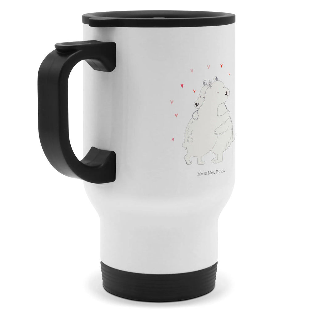 Insulated mug Icebear Embrace travel mug, travel coffee mug, To Go mug, Insulated mug, Thermo mug, Coffee mug, Thermo cup, small animals, cute, funny, cute animal motives, hand drawn, small world, funny sayings, good mood, happy, gifts, gift ideas, special gifts, animal lover, card