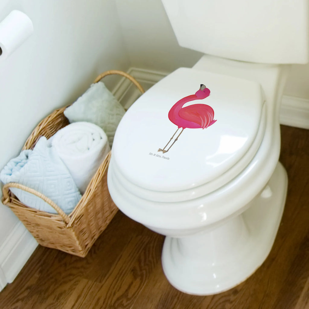 Motiv WC Sitz Flamingo Stolz Toilettendeckel, WC-Sitz, Toilette, Klobrille, Klodeckel, Flamingo, stolz, Mama, Selbstakzeptanz, Schwester, beste Freundin, Freundin, Tochter, Selbstliebe, Freude