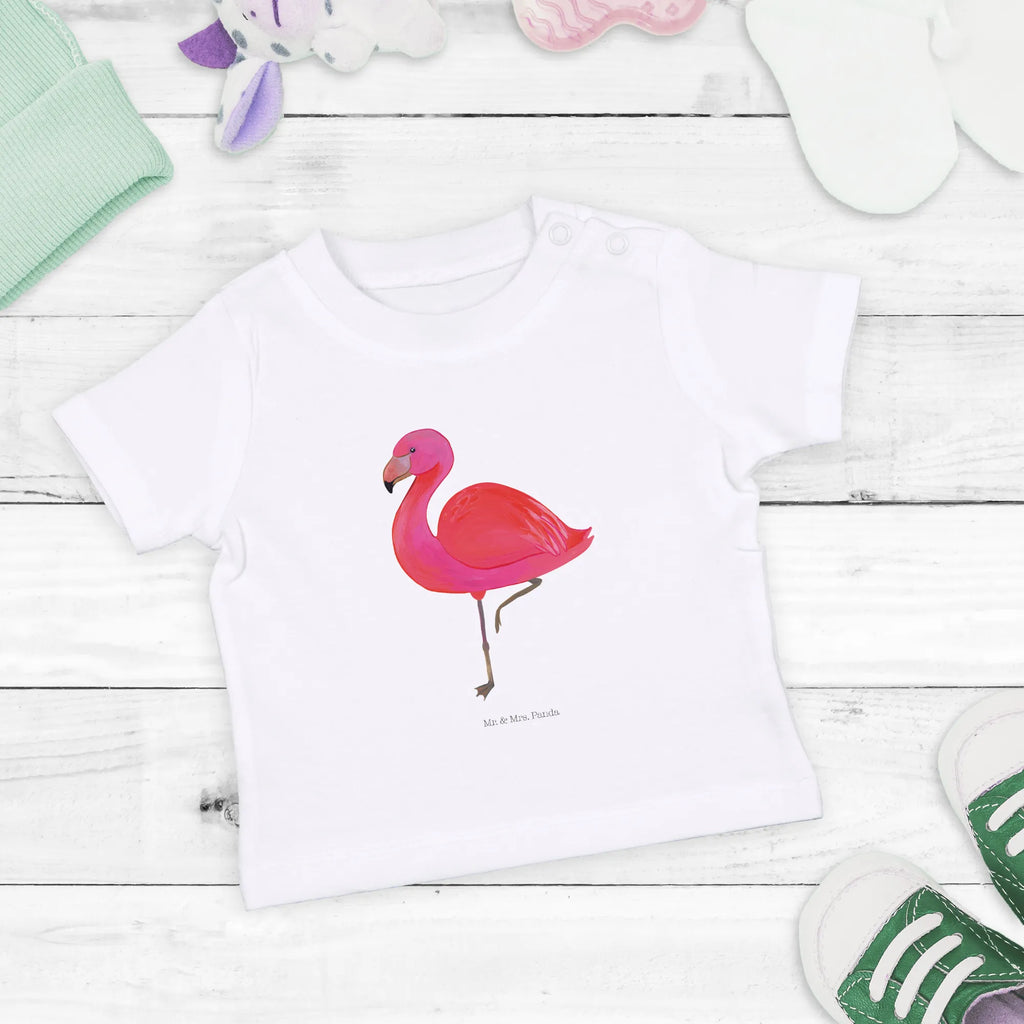 Organiczna koszulka dla niemowląt Flamingo Klasyczny Flamingo