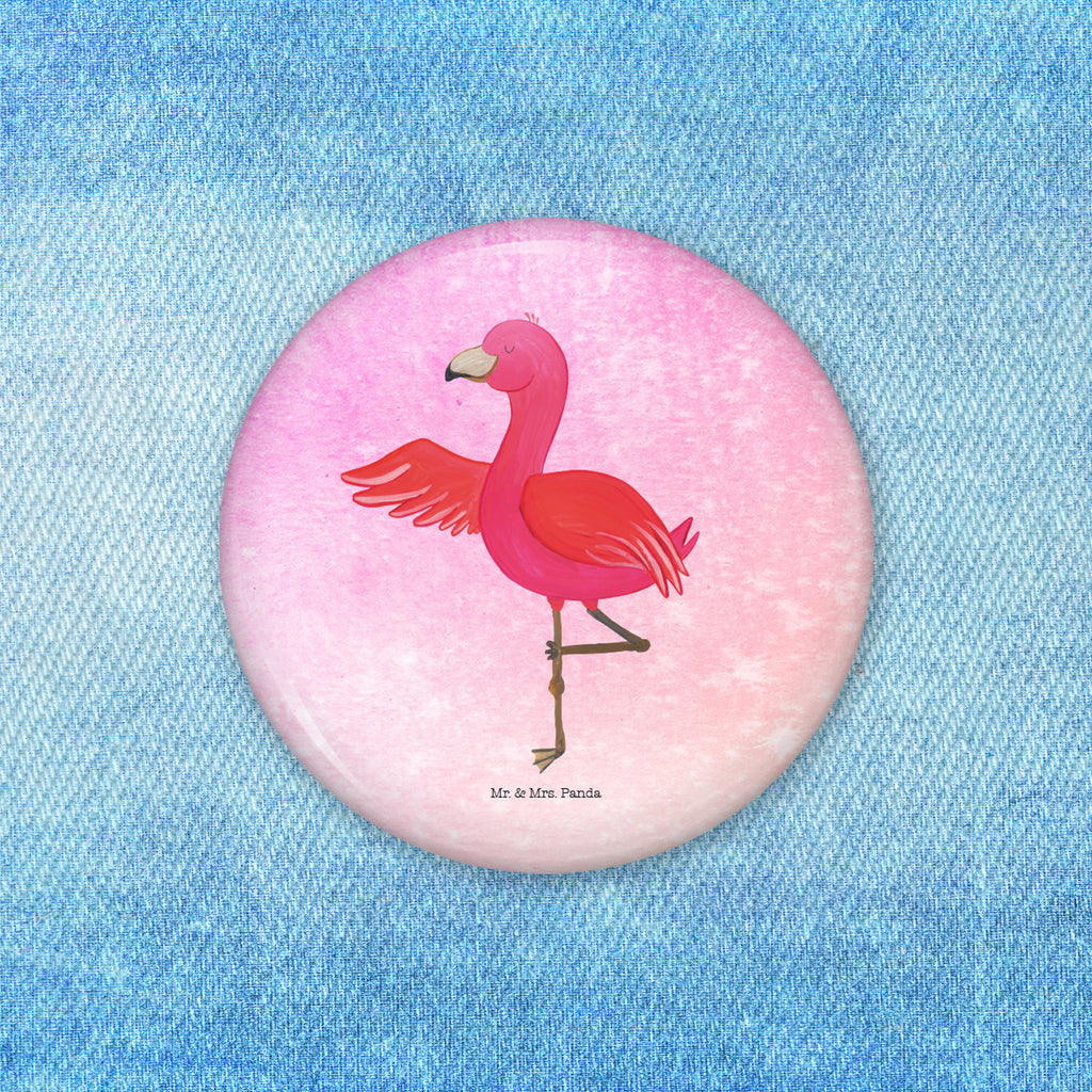 Button Flamingo Yoga 50mm Button, Button, Pin, Anstecknadel, Flamingo, Vogel, Yoga, Namaste, Achtsamkeit, Yoga-Übung, Entspannung, Ärger, Aufregen, Tiefenentspannung