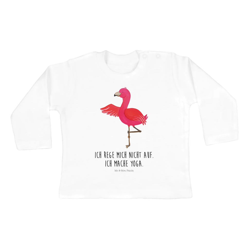 Baby Longsleeve Flamingo Yoga Baby Shower, Langarm, Bio, Kleidung, Flamingo, Aufregen, Yoga, Achtsamkeit, Entspannung, Tiefenentspannung, Vogel, Namaste, Yoga-Übung, Ärger